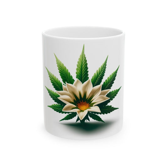 GAZANIA WEED FLOWER - Weed Coffee Mugs (11oz) Perfect Gift for Smokers/ Marijuana Gift; Wake and Bake Mug - Cannabis Cup / Stoner Mug