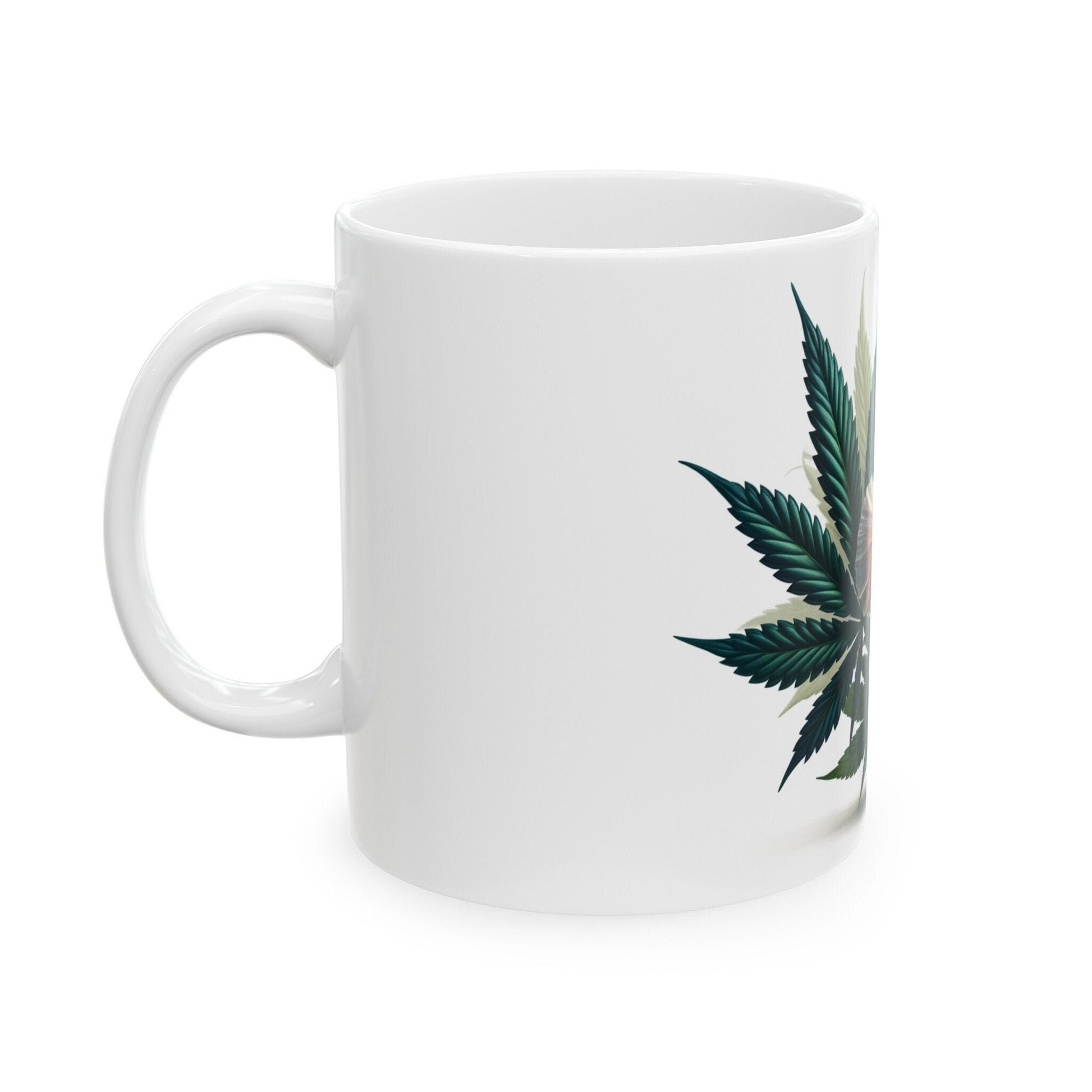 HIBISCUS WEED FLOWER - Weed Coffee Mugs (11oz) Perfect Gift for Smokers/ Marijuana Gift; Wake and Bake Mug - Cannabis Cup / Stoner Mug