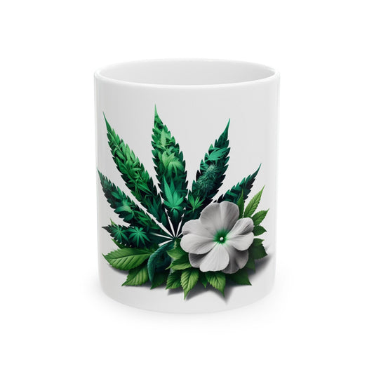 IMPATIENS WEED FLOWER - Weed Coffee Mugs (11oz) Perfect Gift for Smokers/ Marijuana Gift; Wake and Bake Mug - Cannabis Cup / Stoner Mug