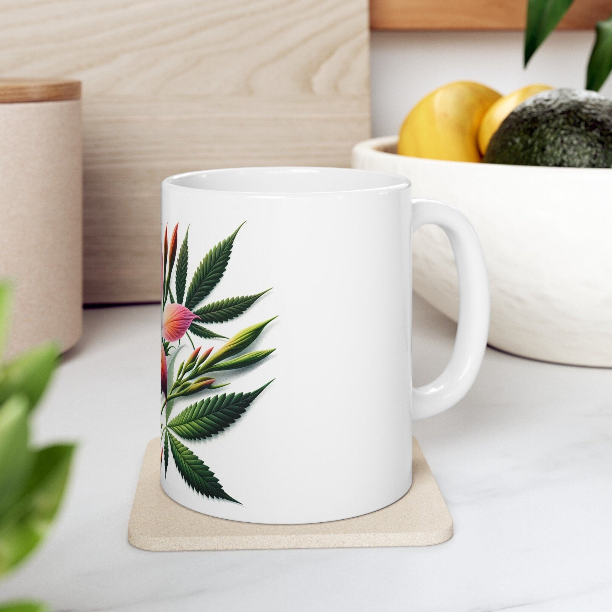 IXIA WEED FLOWER - Weed Coffee Mugs (11oz) Perfect Gift for Smokers/ Marijuana Gift; Wake and Bake Mug - Cannabis Cup / Stoner Mug