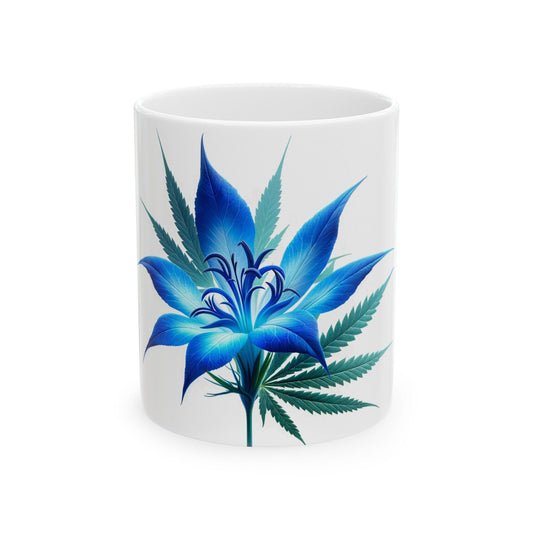 LOBELIA WEED FLOWER - Weed Coffee Mugs (11oz) Perfect Gift for Smokers/ Marijuana Gift; Wake and Bake Mug - Cannabis Cup / Stoner Mug