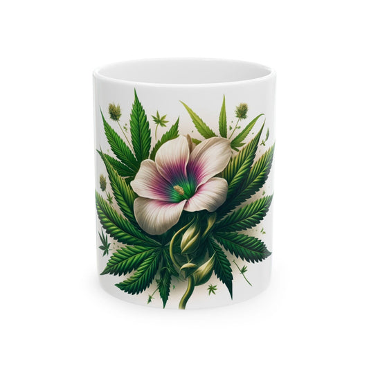 OXALIS WEED FLOWER - Weed Coffee Mugs (11oz) Perfect Gift for Smokers/ Marijuana Gift; Wake and Bake Mug - Cannabis Cup / Stoner Mug