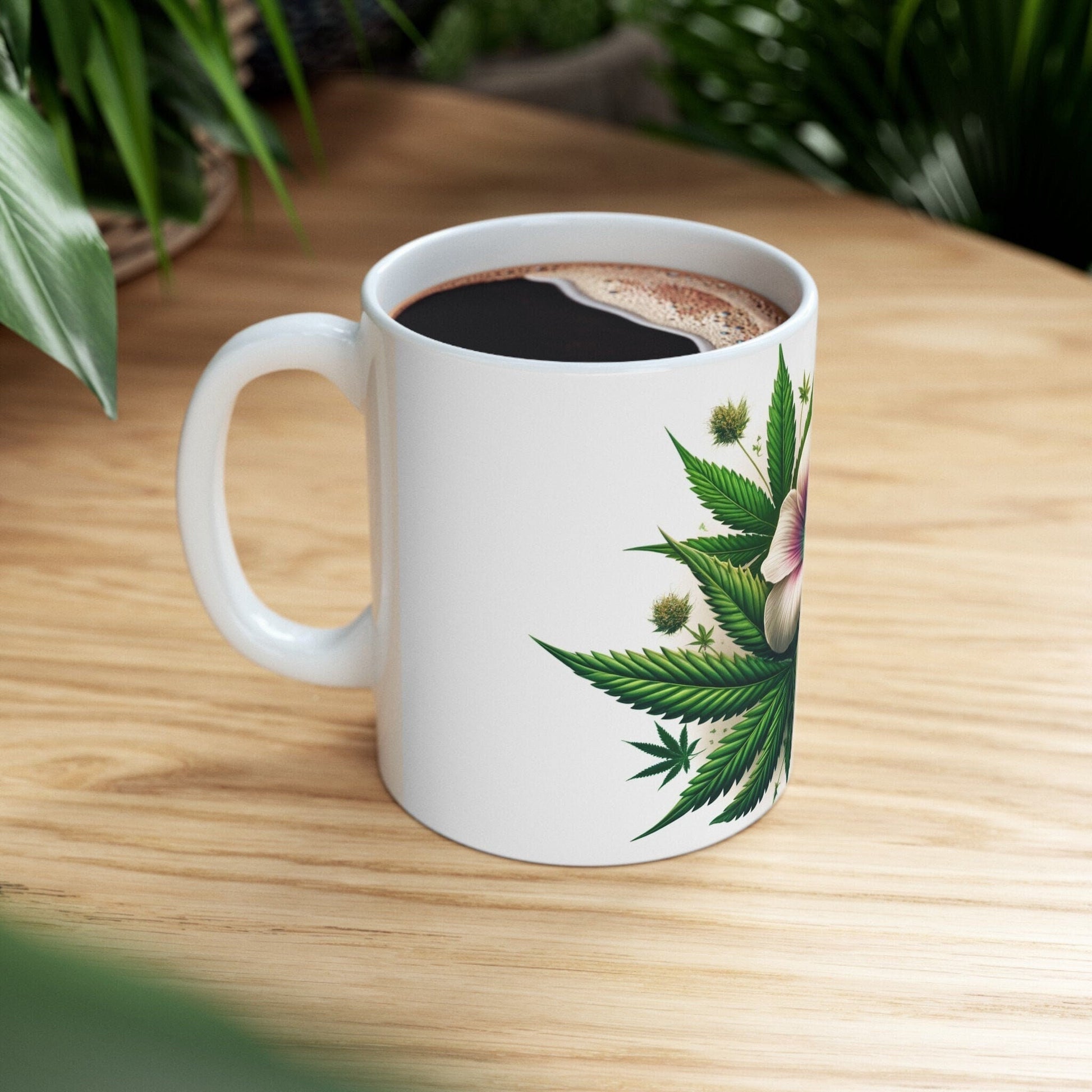 OXALIS WEED FLOWER - Weed Coffee Mugs (11oz) Perfect Gift for Smokers/ Marijuana Gift; Wake and Bake Mug - Cannabis Cup / Stoner Mug