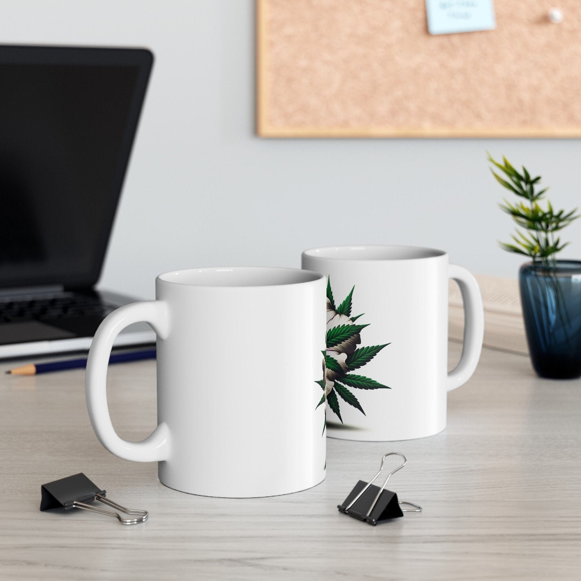 PETUNIA WEED FLOWER - Weed Coffee Mugs (11oz) Perfect Gift for Smokers/ Marijuana Gift; Wake and Bake Mug - Cannabis Cup / Stoner Mug