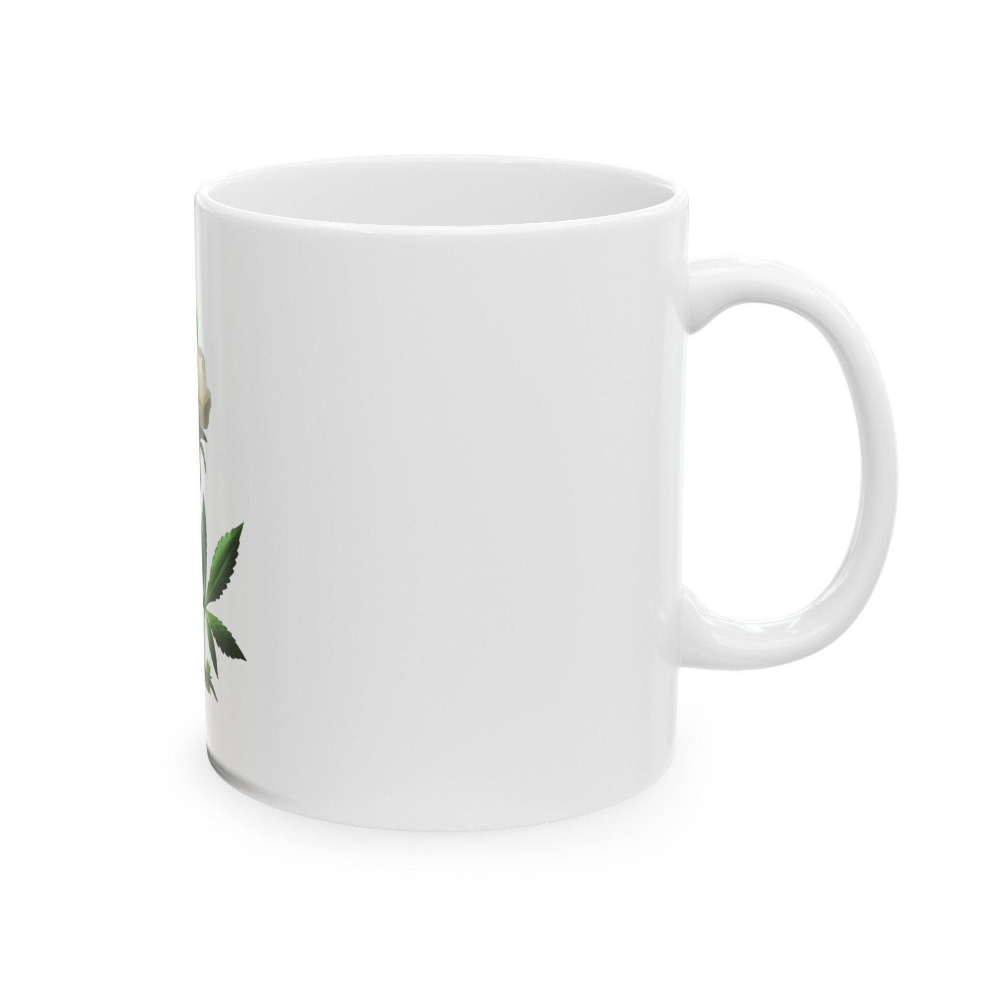 PORTULACA WEED FLOWER - Weed Coffee Mugs (11oz) Perfect Gift for Smokers/ Marijuana Gift; Wake and Bake Mug - Cannabis Cup / Stoner Mug