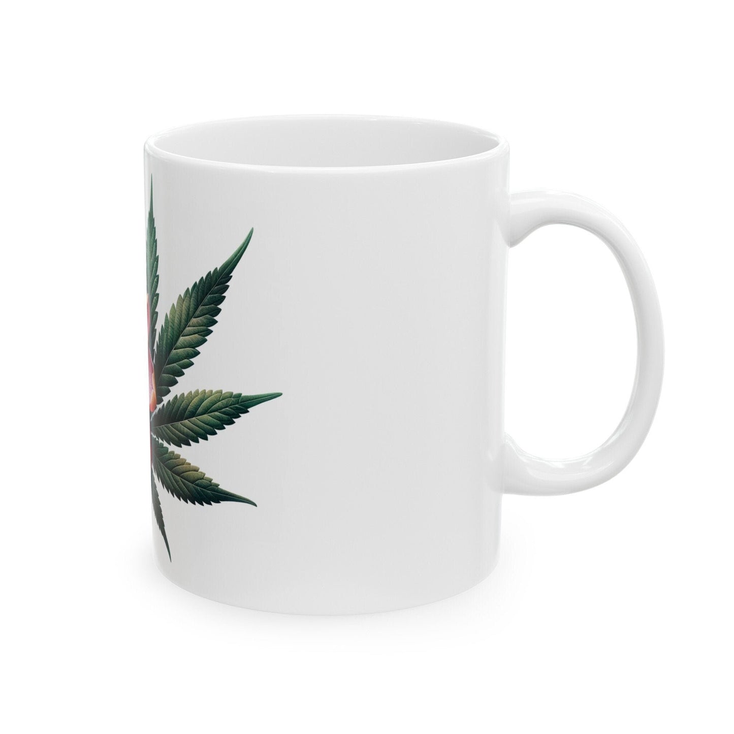 QUINCE WEED FLOWER - Weed Coffee Mugs (11oz) Perfect Gift for Smokers/ Marijuana Gift; Wake and Bake Mug - Cannabis Cup / Stoner Mug