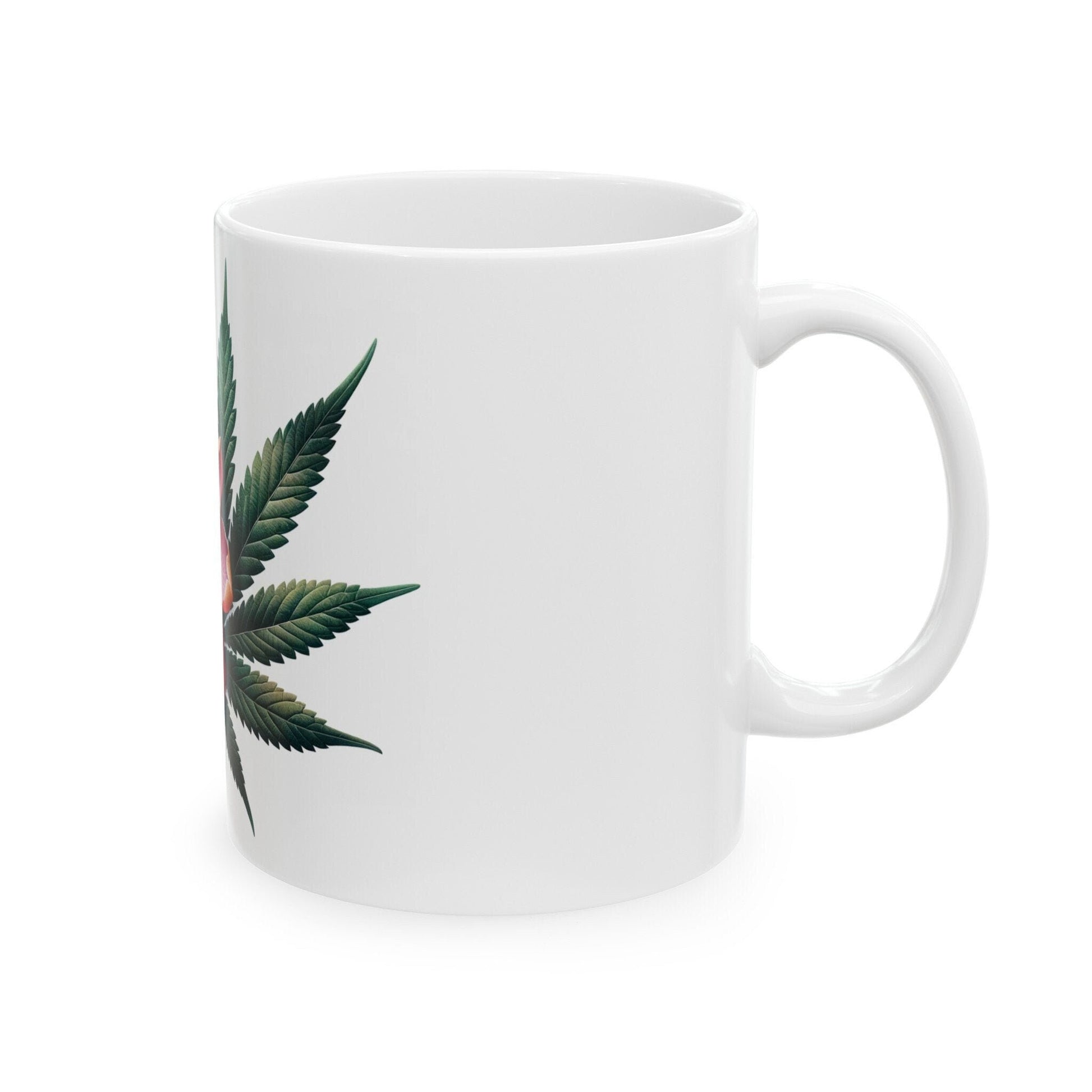 QUINCE WEED FLOWER - Weed Coffee Mugs (11oz) Perfect Gift for Smokers/ Marijuana Gift; Wake and Bake Mug - Cannabis Cup / Stoner Mug