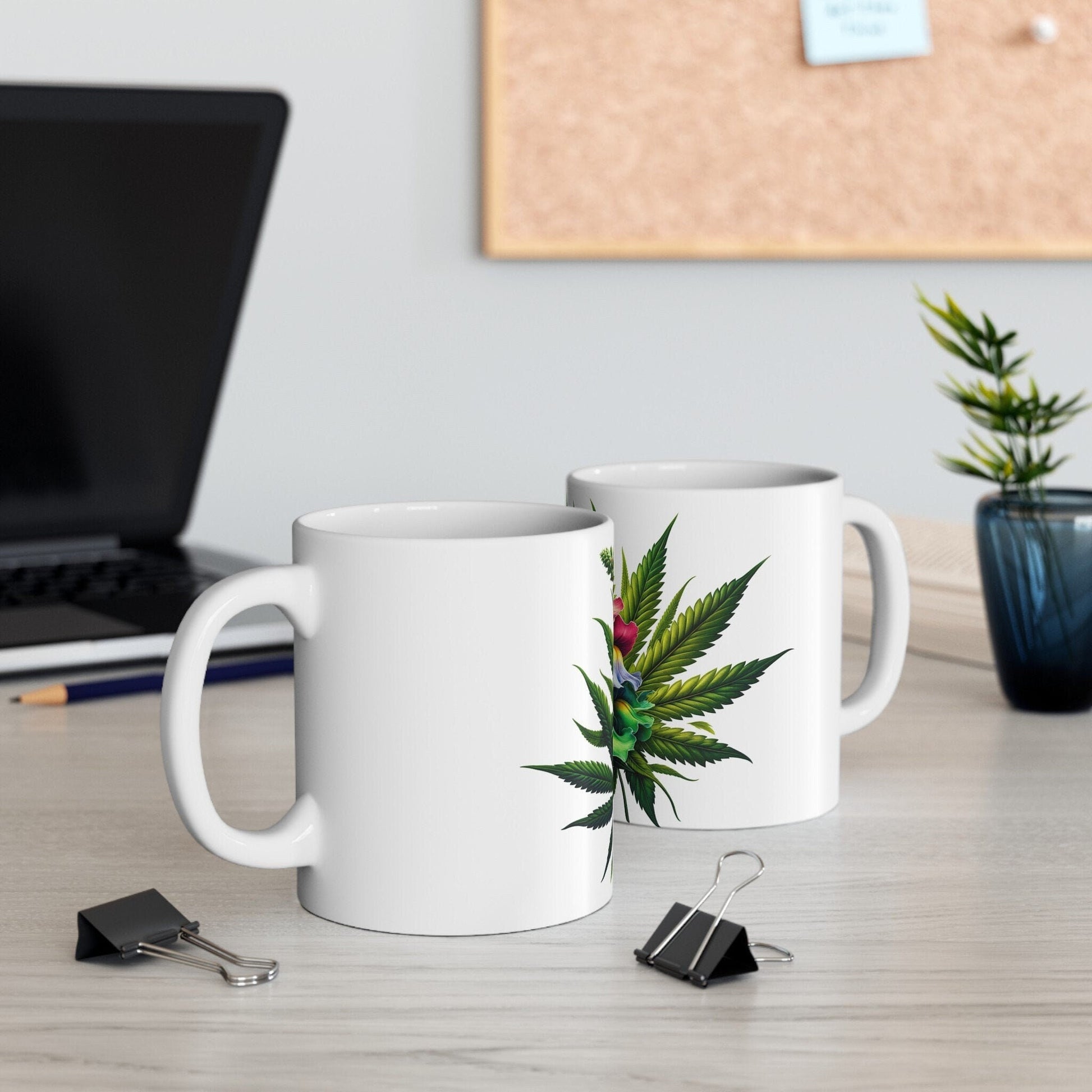 SNAPDRAGON WEED FLOWER - Weed Coffee Mugs (11oz) Perfect Gift for Smokers/ Marijuana Gift; Wake and Bake Mug - Cannabis Cup / Stoner Mug