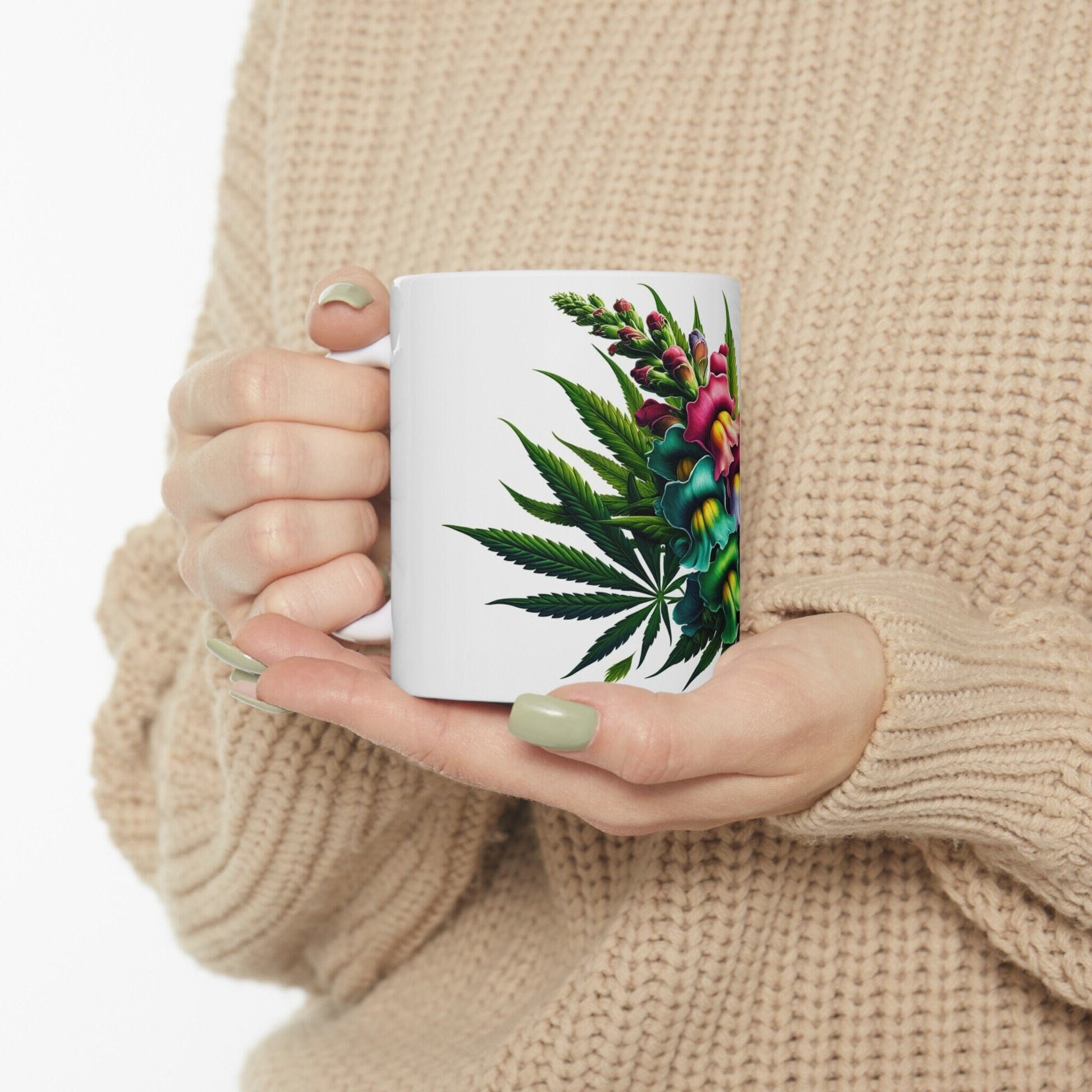 SNAPDRAGON WEED FLOWER - Weed Coffee Mugs (11oz) Perfect Gift for Smokers/ Marijuana Gift; Wake and Bake Mug - Cannabis Cup / Stoner Mug