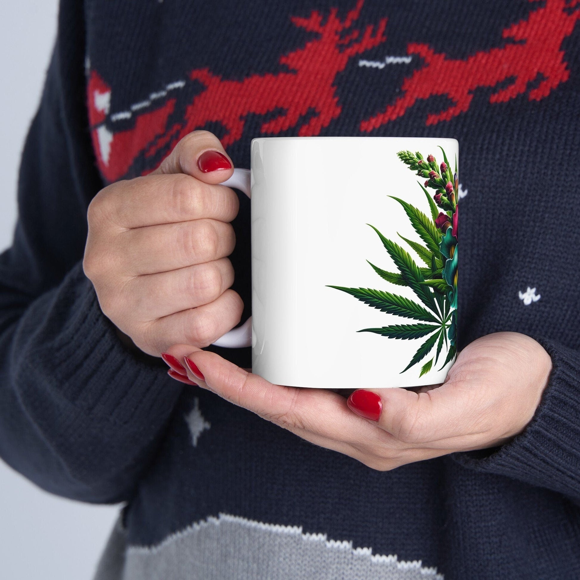SNAPDRAGON WEED FLOWER - Weed Coffee Mugs (11oz) Perfect Gift for Smokers/ Marijuana Gift; Wake and Bake Mug - Cannabis Cup / Stoner Mug