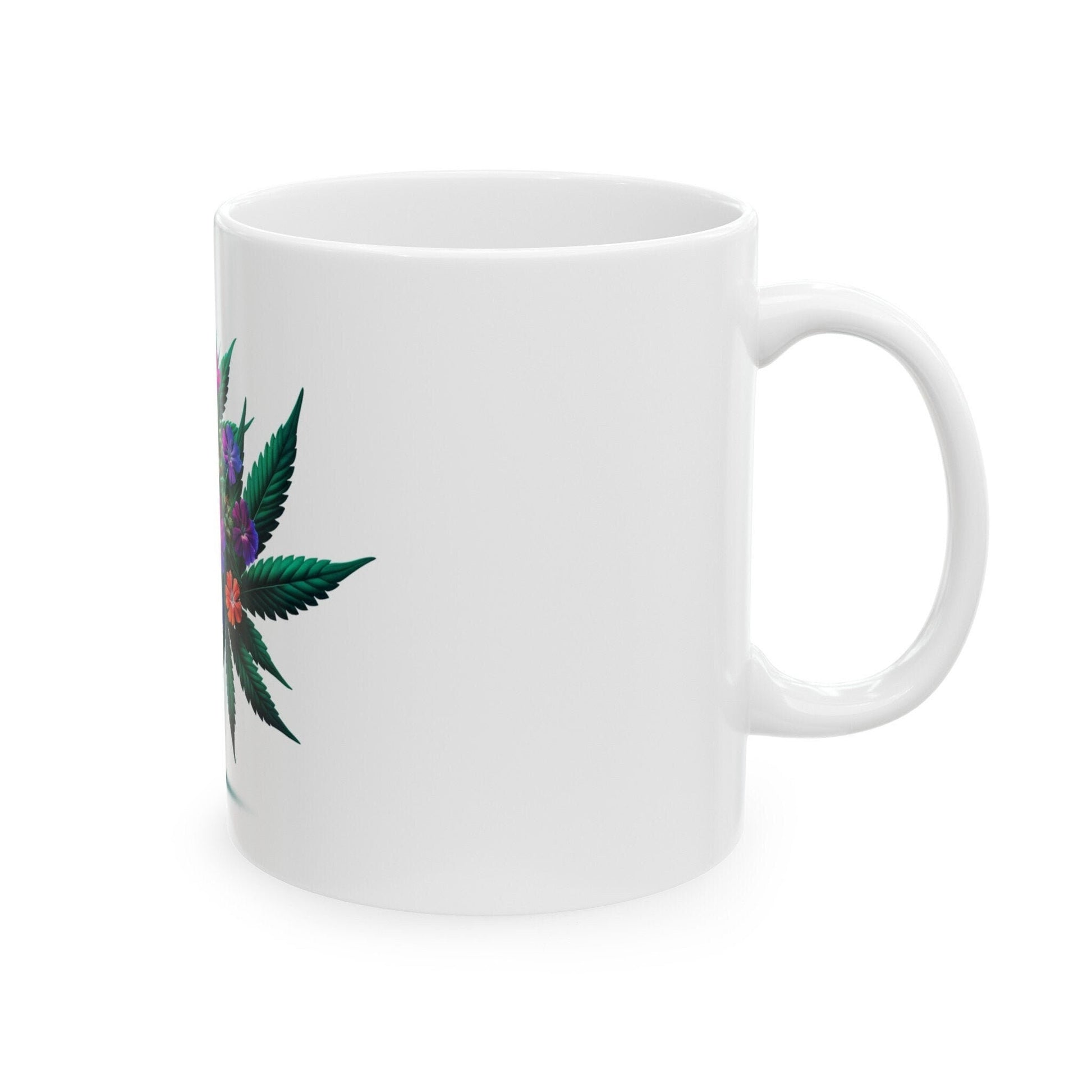 VERBENA WEED FLOWER - Weed Coffee Mugs (11oz) Perfect Gift for Smokers/ Marijuana Gift; Wake and Bake Mug - Cannabis Cup / Stoner Mug