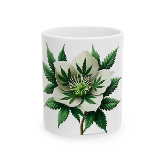 WEED THEMED FLOWER - Weed Coffee Mugs (11oz) Perfect Gift for Smokers/ Marijuana Gift; Wake and Bake Mug - Cannabis Cup / Stoner Mug