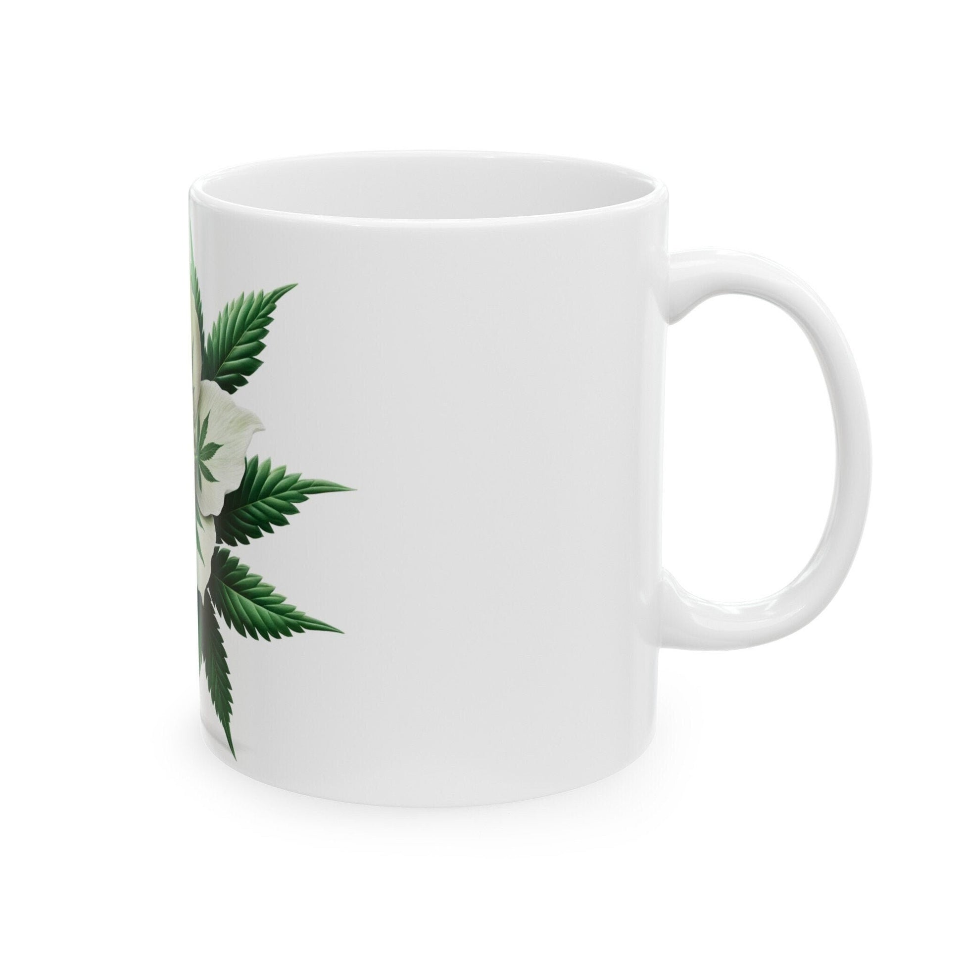 WEED THEMED FLOWER - Weed Coffee Mugs (11oz) Perfect Gift for Smokers/ Marijuana Gift; Wake and Bake Mug - Cannabis Cup / Stoner Mug