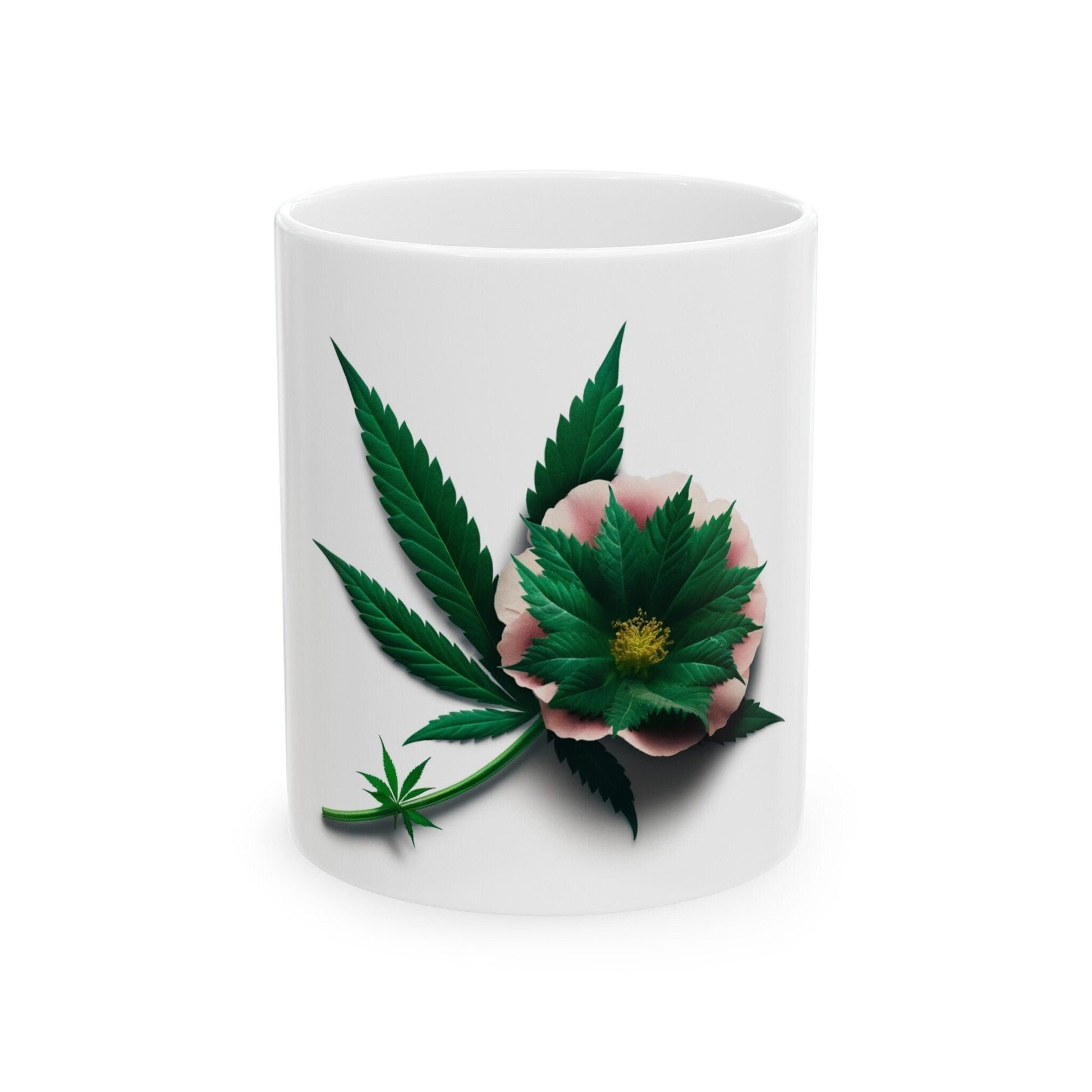 WEED FLOWER - Weed Coffee Mugs (11oz) Perfect Gift for Smokers/ Marijuana Gift; Wake and Bake Mug - Cannabis Cup / Stoner Mug