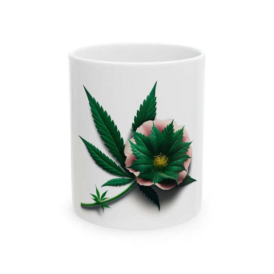 WEED FLOWER - Weed Coffee Mugs (11oz) Perfect Gift for Smokers/ Marijuana Gift; Wake and Bake Mug - Cannabis Cup / Stoner Mug