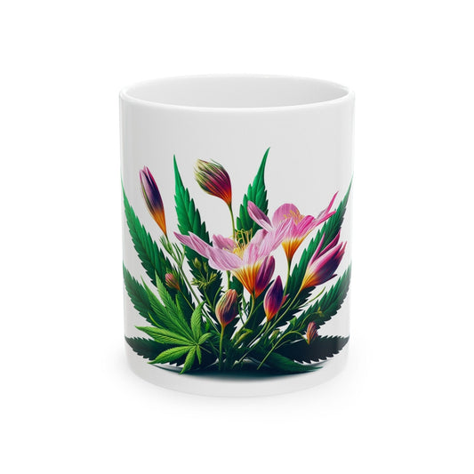 ZEPHYRANTHES WEED FLOWER - Weed Coffee Mugs (11oz) Perfect Gift for Smokers/ Marijuana Gift; Wake and Bake Mug - Cannabis Cup / Stoner Mug