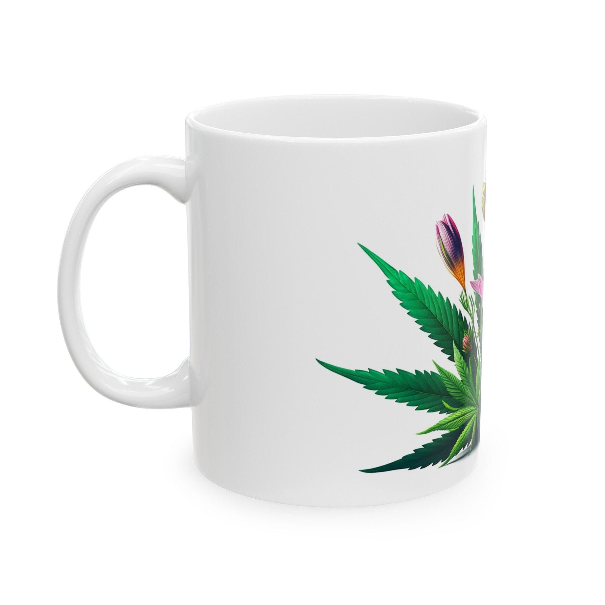 ZEPHYRANTHES WEED FLOWER - Weed Coffee Mugs (11oz) Perfect Gift for Smokers/ Marijuana Gift; Wake and Bake Mug - Cannabis Cup / Stoner Mug