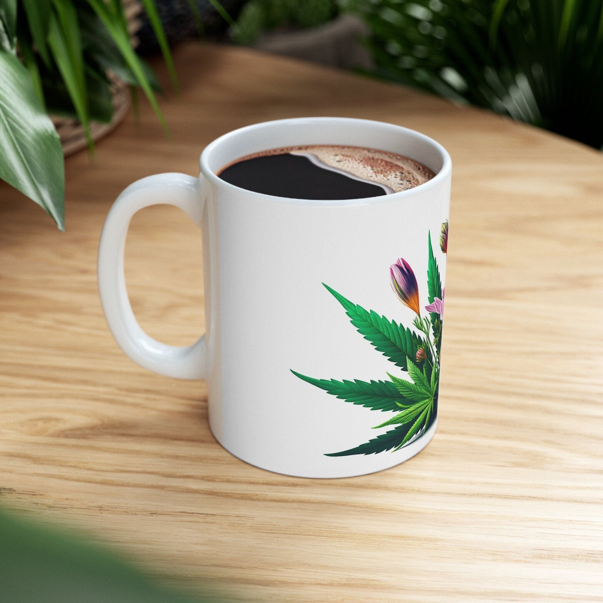 ZEPHYRANTHES WEED FLOWER - Weed Coffee Mugs (11oz) Perfect Gift for Smokers/ Marijuana Gift; Wake and Bake Mug - Cannabis Cup / Stoner Mug