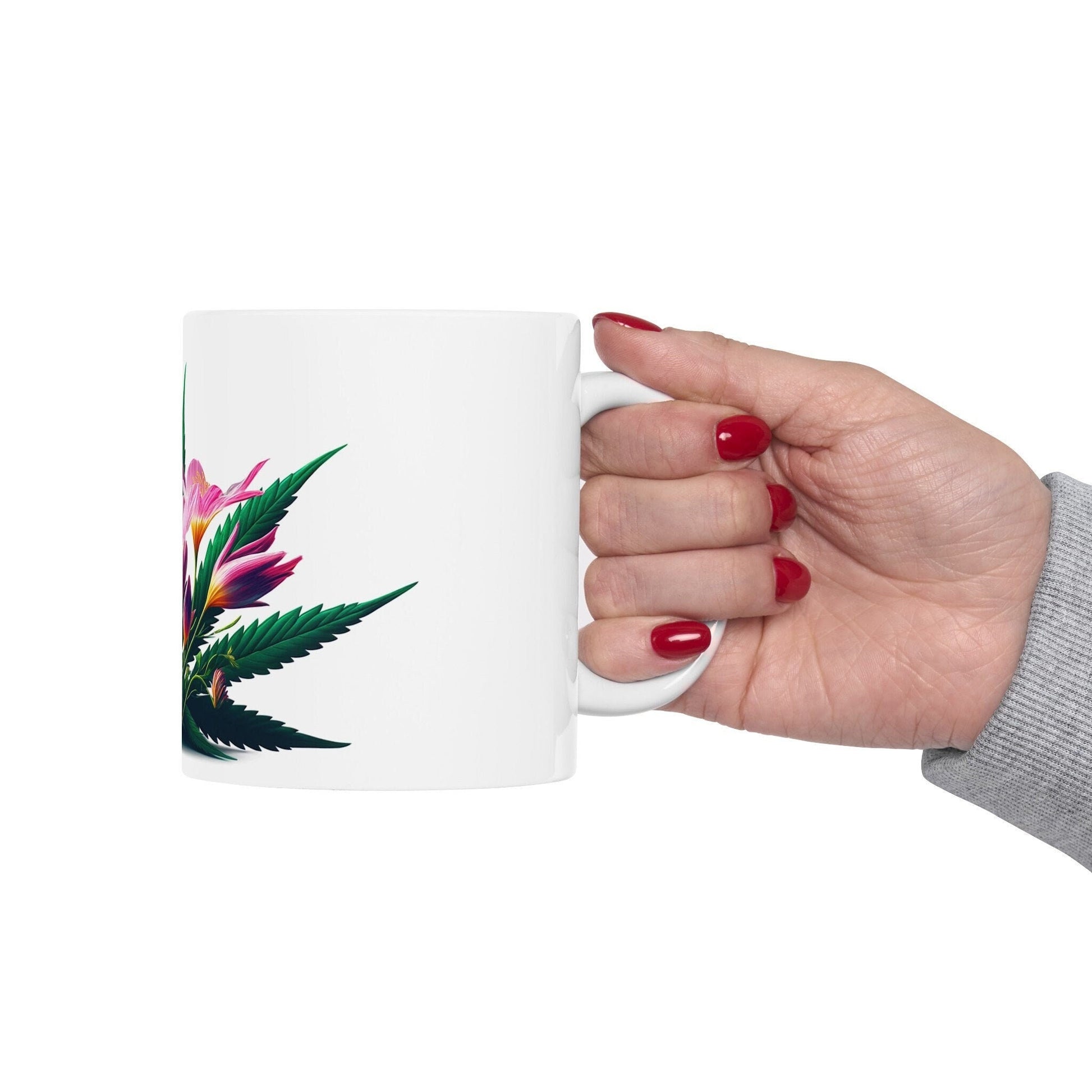 ZEPHYRANTHES WEED FLOWER - Weed Coffee Mugs (11oz) Perfect Gift for Smokers/ Marijuana Gift; Wake and Bake Mug - Cannabis Cup / Stoner Mug