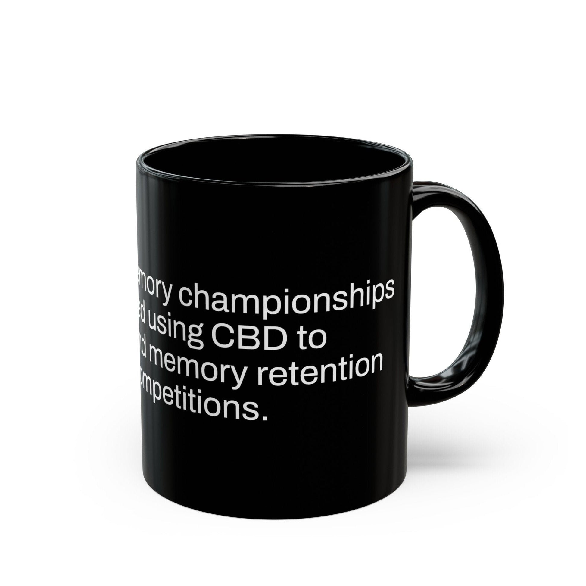 CBD MEMORY Weed Fact - Weed Coffee Mug (11oz) - Perfect Gift for Smokers, Stoners, Growers; Wake and Bake Mug / Weed Mug / BLACK Mug