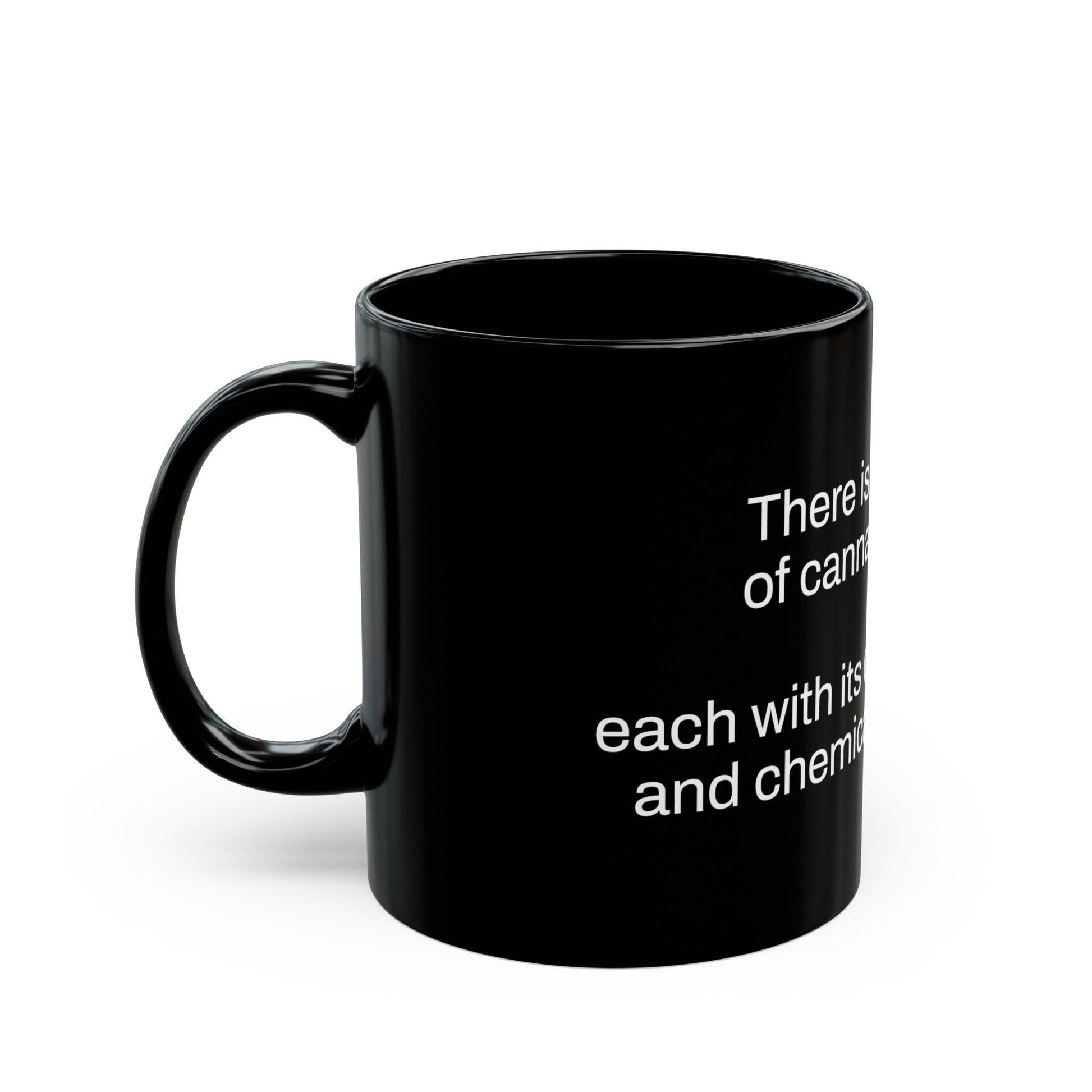 STRAIN COUNT Weed Fact - Weed Coffee Mug (11oz) - Perfect Gift for Smokers, Stoners, Growers; Wake and Bake Mug / Weed Mug / BLACK Mug