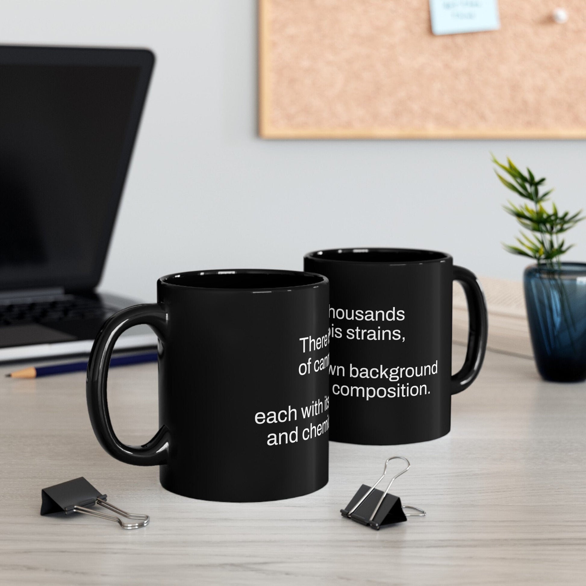 STRAIN COUNT Weed Fact - Weed Coffee Mug (11oz) - Perfect Gift for Smokers, Stoners, Growers; Wake and Bake Mug / Weed Mug / BLACK Mug