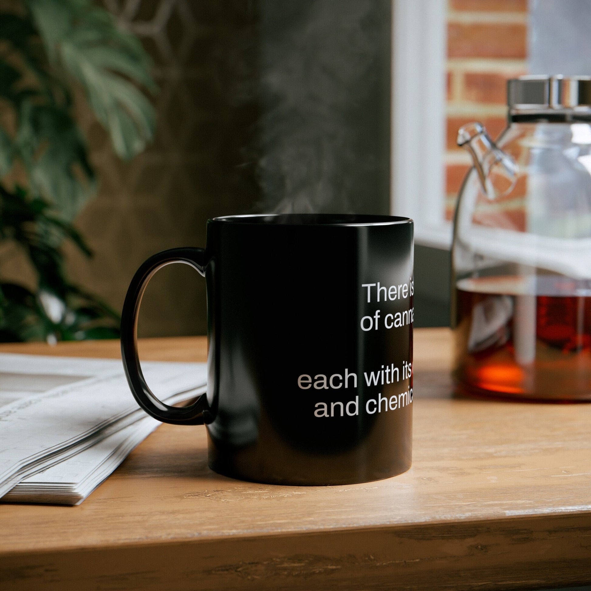 STRAIN COUNT Weed Fact - Weed Coffee Mug (11oz) - Perfect Gift for Smokers, Stoners, Growers; Wake and Bake Mug / Weed Mug / BLACK Mug