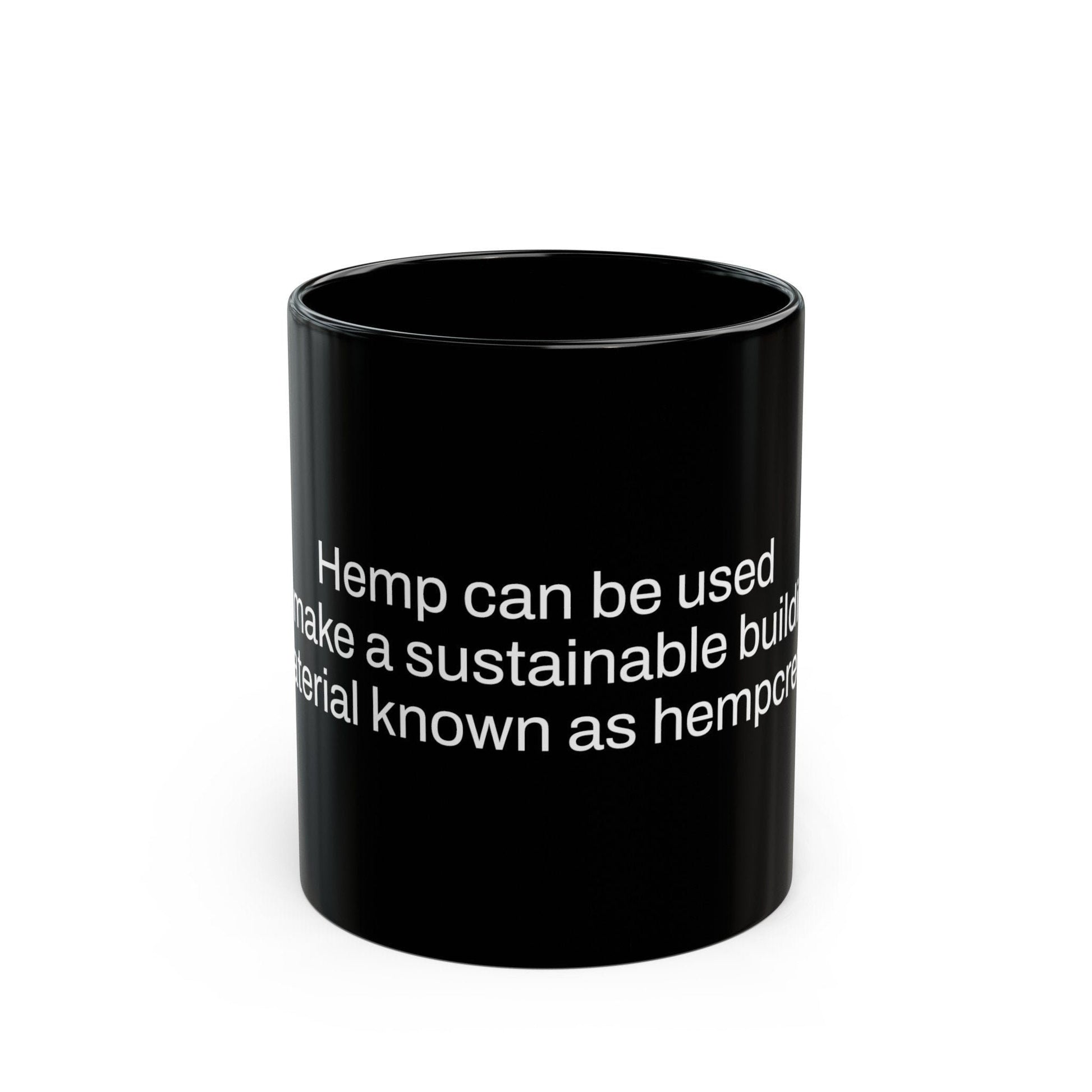 HEMPCRETE Weed Fact - Weed Coffee Mug (11oz) - Perfect Gift for Smokers, Stoners, Growers; Wake and Bake Mug / Weed Mug / BLACK Mug