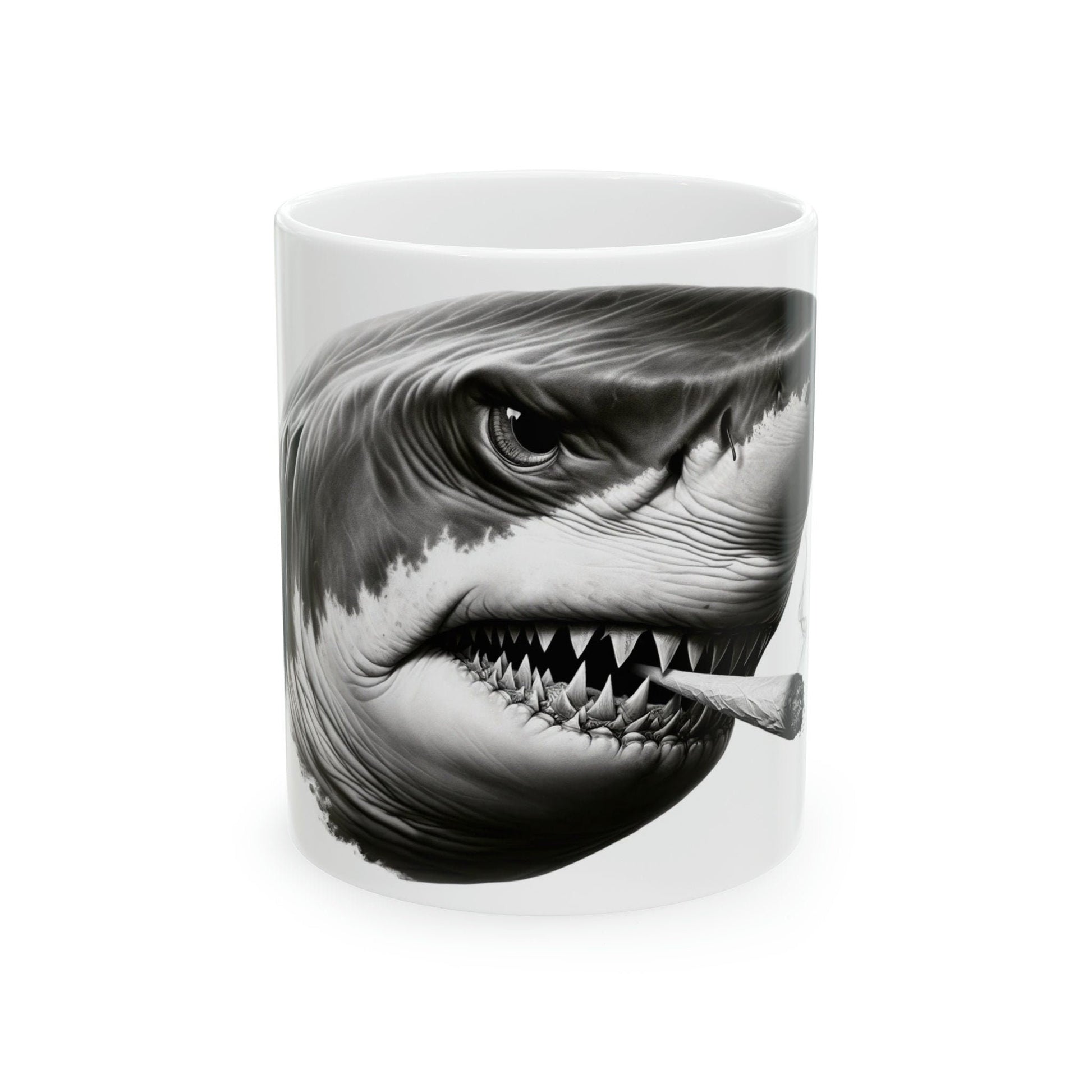 SHARK - WEED Themed Coffee Mugs - Perfect Gift for Smokers, Stoners, Growers; Animal Lovers - Marijuana Mug for Wake and Bake