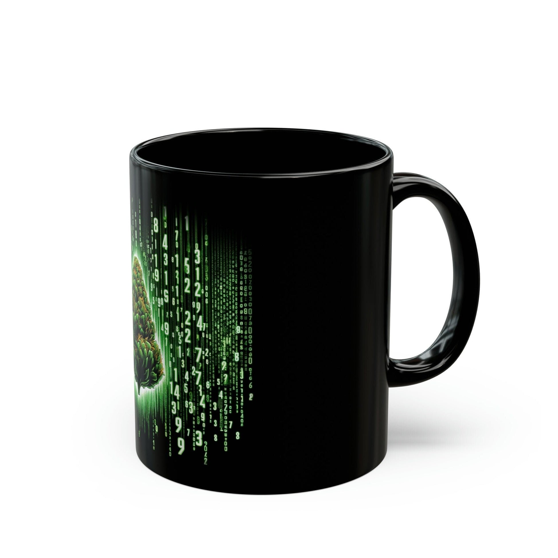 WEED MATRIX - Black Base Coffee Mugs - Perfect Gift for Smokers, Stoners, Growers; Wake and Bake Mug / Weed Mug / Stoner Mug