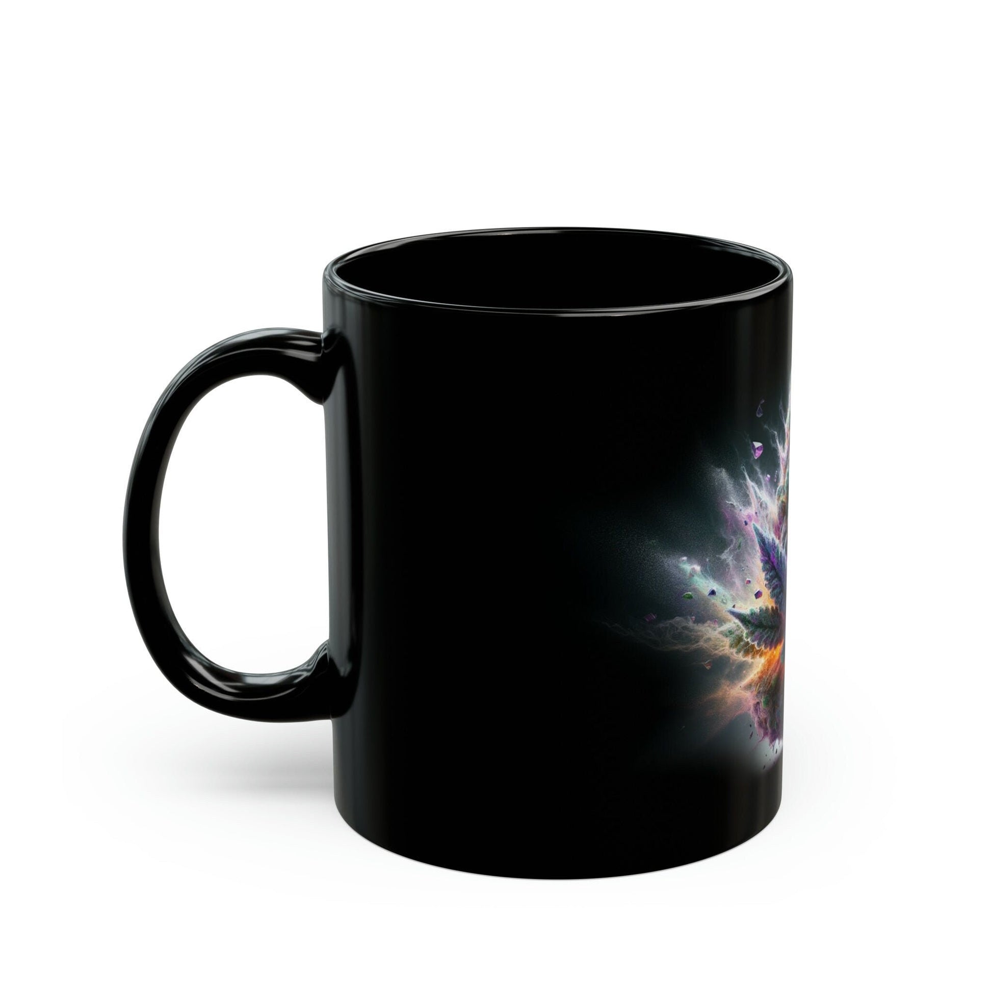 PURPLE WEED PLOSION - Black Base Coffee Mugs - Perfect Gift for Smokers, Stoners, Marijuana Lovers, Growers; Weed Mug / Stoner Mug