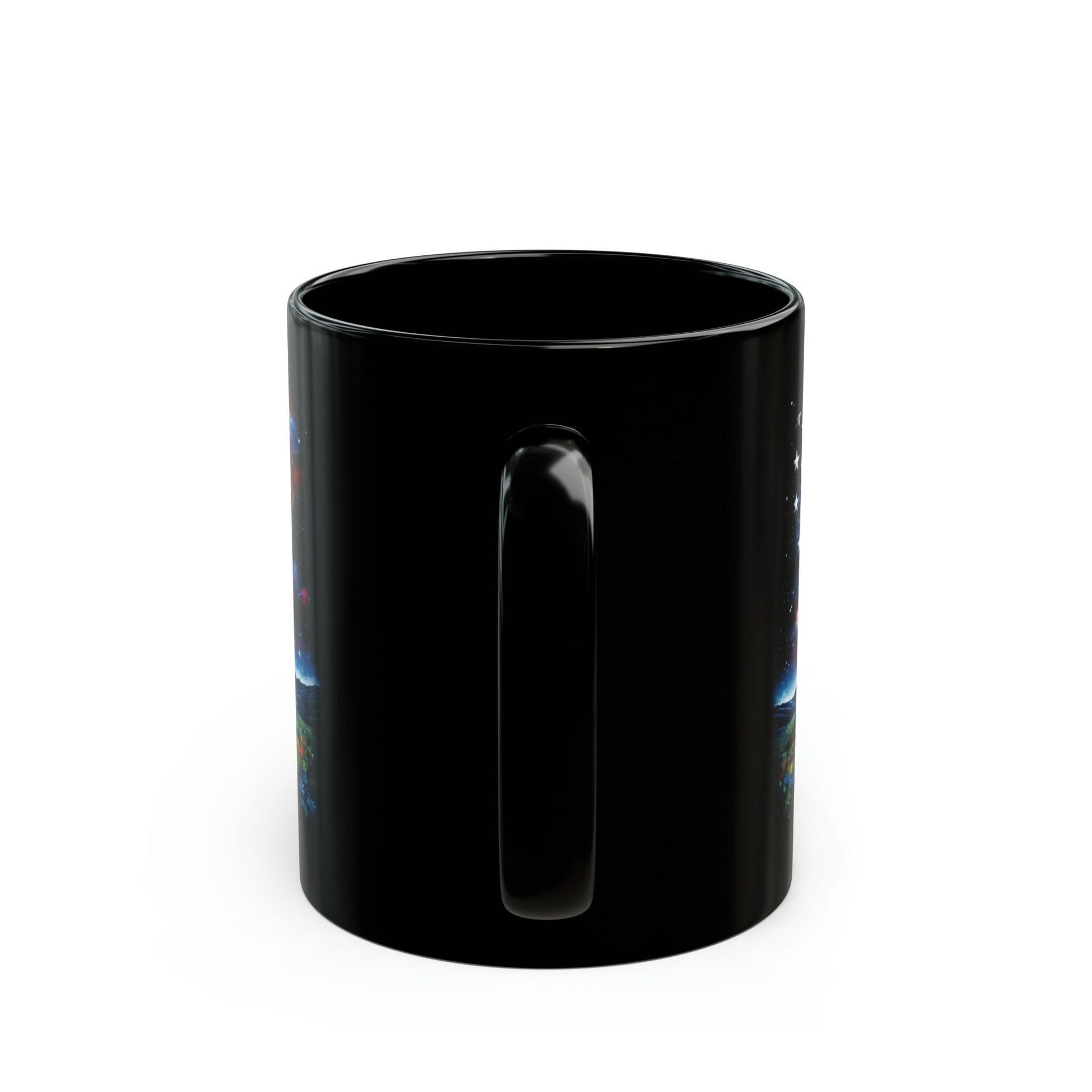 AMERICAN WEED FLAG - Black Base Coffee Mugs - Perfect Gift for Smokers, Stoners, Marijuana Lovers, Growers; Weed Mug / Stoner Mug