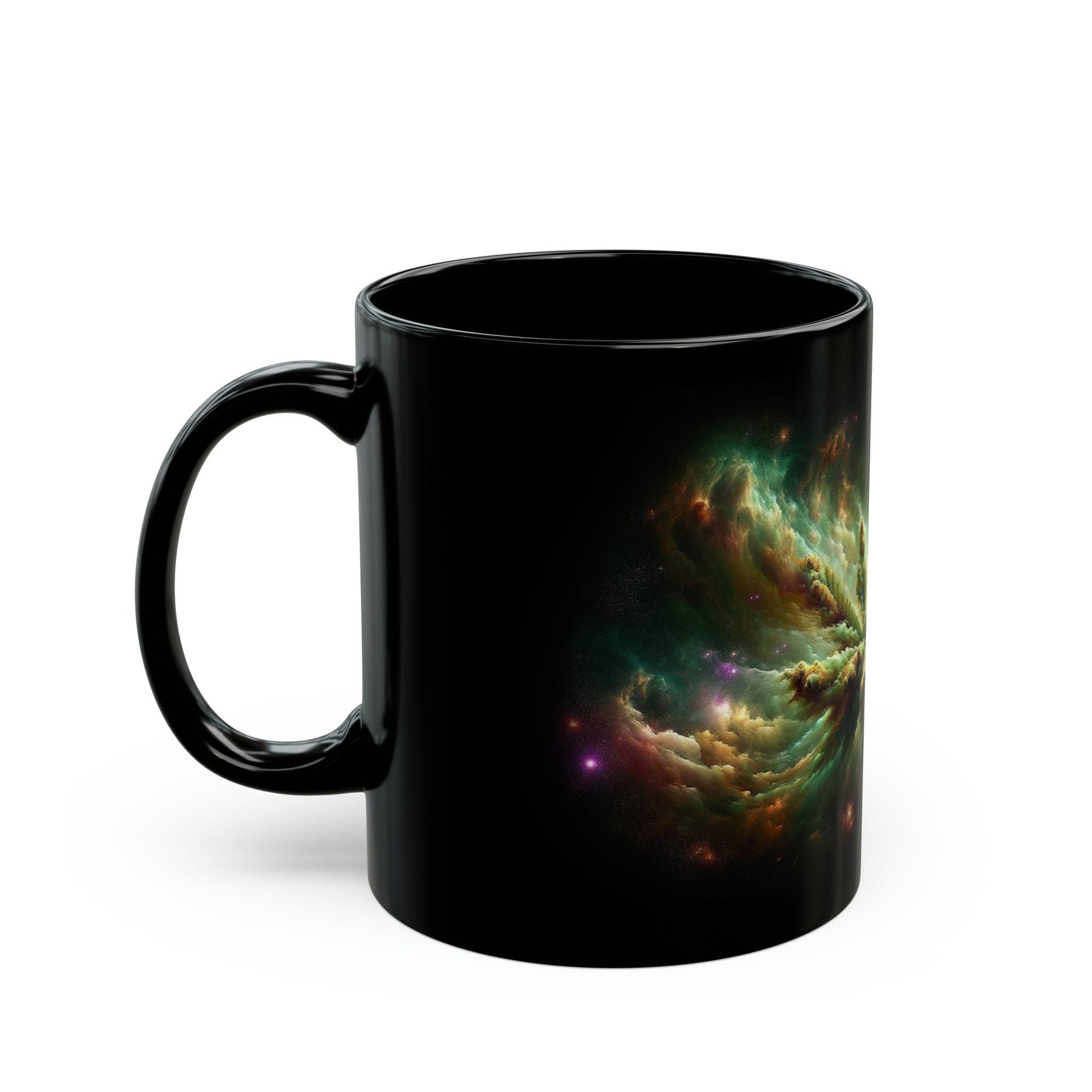 WEED NEBULA - BLACK Base Coffee Mugs - Perfect Gift for Smokers, Stoners, Marijuana Lovers, Growers; Weed Mug / Space Mug for Stoners