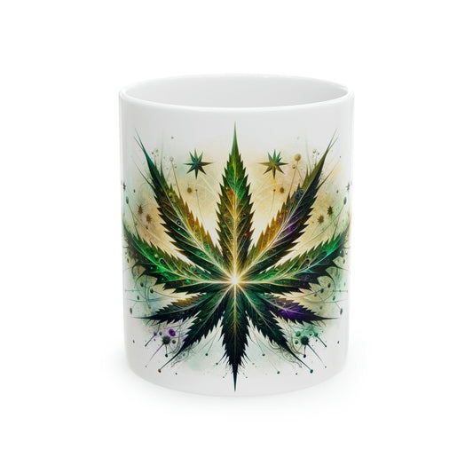 WEED STAR - MARIJUANA Themed Coffee Mug - Perfect Gift for Smokers/Stoner, Marijuana Lover; Wake and Bake Mug - Weed Mug / Stoner Mug