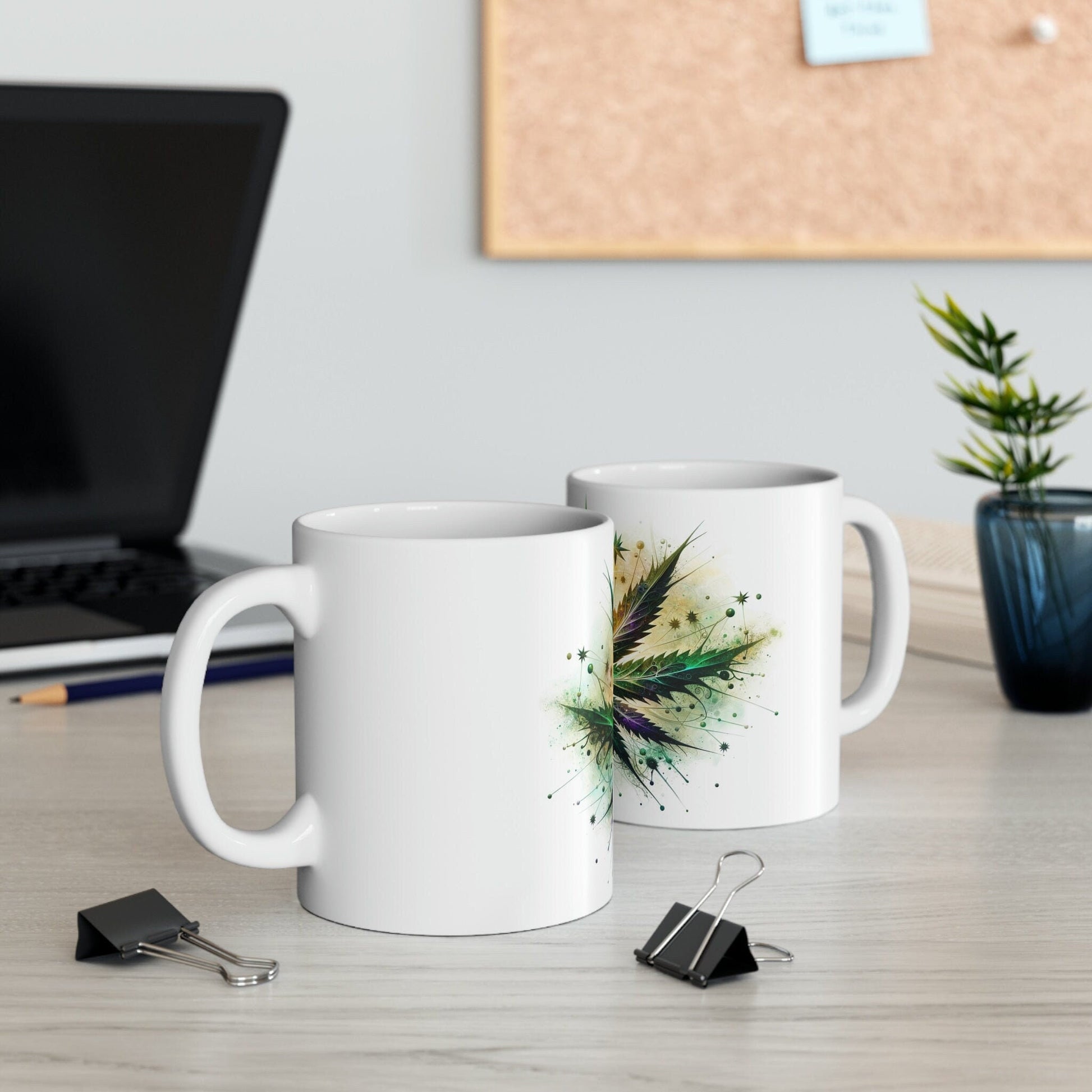 WEED STAR - MARIJUANA Themed Coffee Mug - Perfect Gift for Smokers/Stoner, Marijuana Lover; Wake and Bake Mug - Weed Mug / Stoner Mug