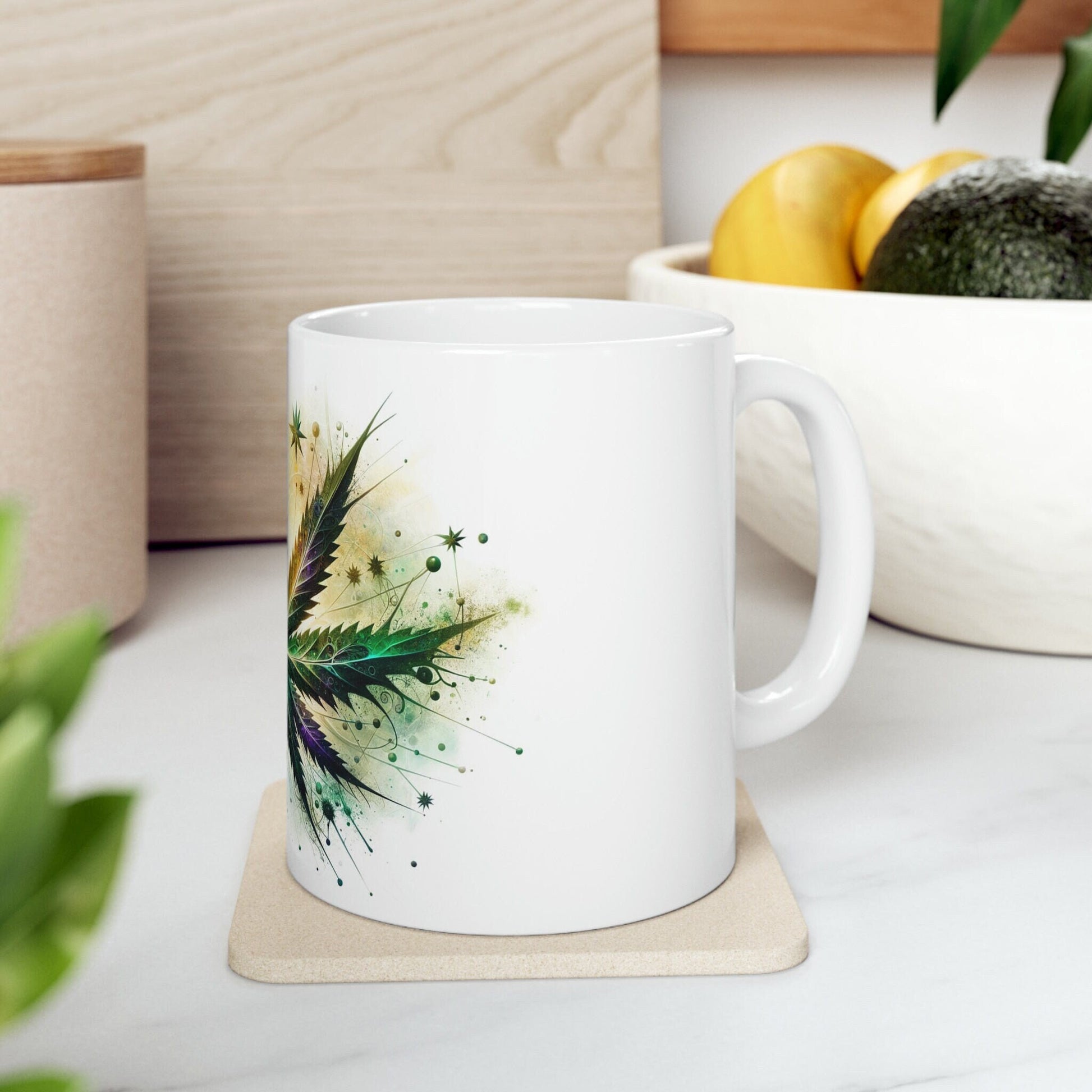WEED STAR - MARIJUANA Themed Coffee Mug - Perfect Gift for Smokers/Stoner, Marijuana Lover; Wake and Bake Mug - Weed Mug / Stoner Mug