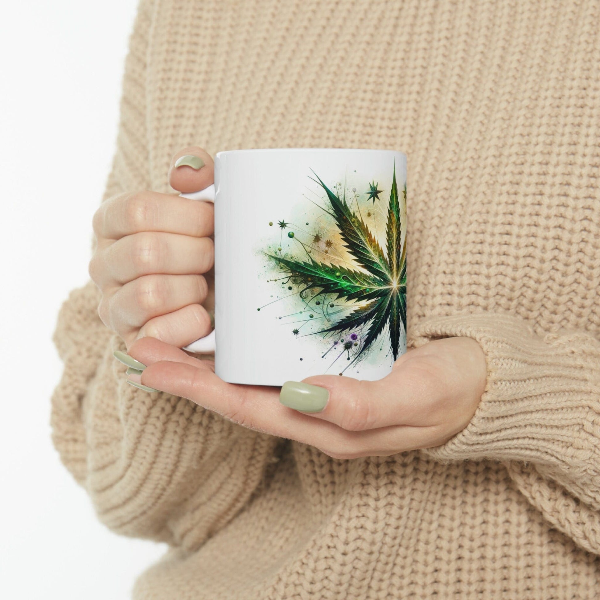WEED STAR - MARIJUANA Themed Coffee Mug - Perfect Gift for Smokers/Stoner, Marijuana Lover; Wake and Bake Mug - Weed Mug / Stoner Mug