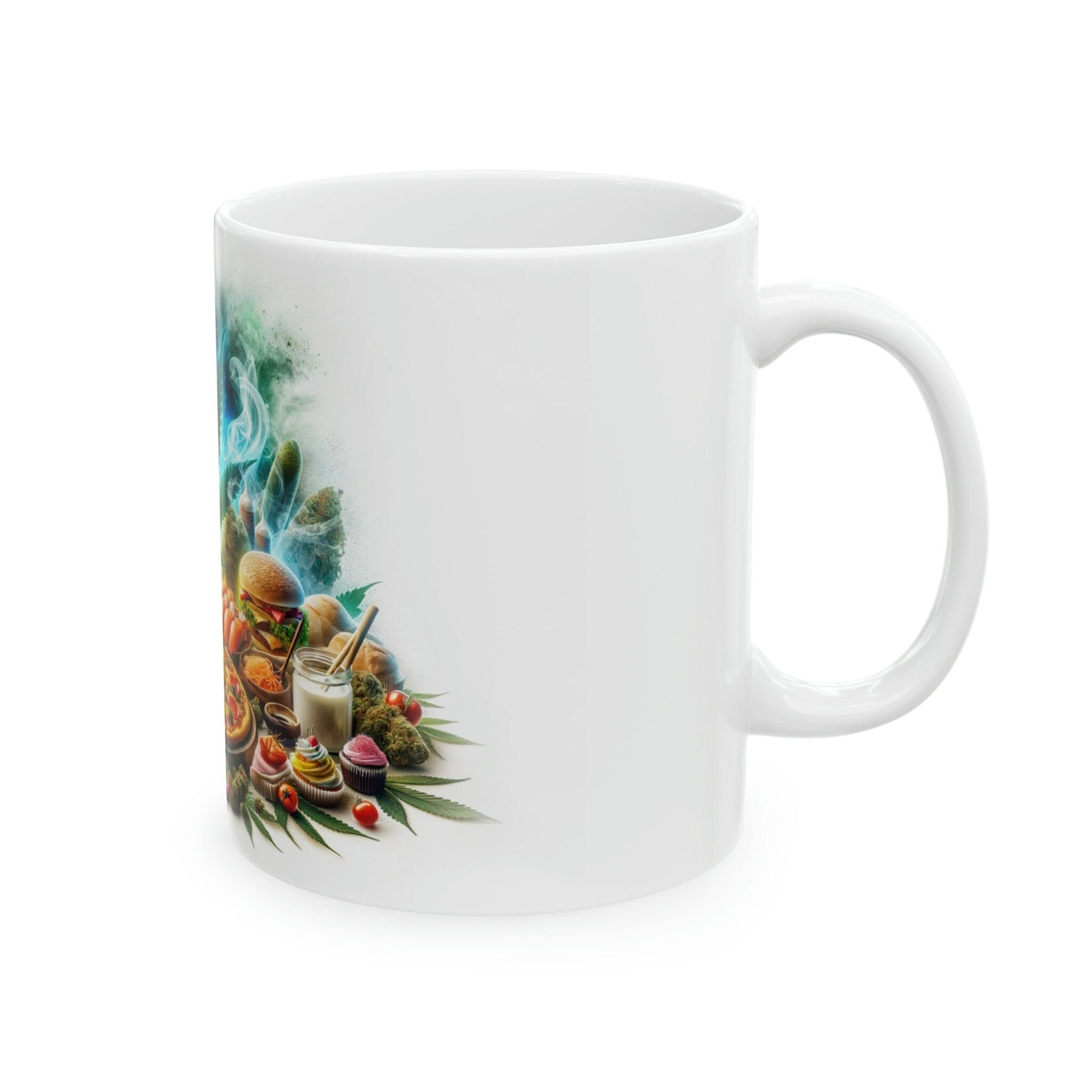 MUNCHIES - WEED Themed Coffee Mug - Perfect Gift for Smokers/Stoner, Marijuana Lover; Wake and Bake Mug - Weed Mug / Stoner Mug