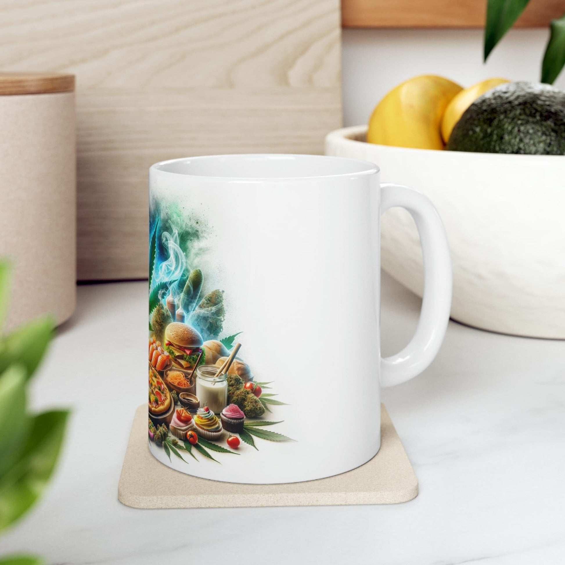 MUNCHIES - WEED Themed Coffee Mug - Perfect Gift for Smokers/Stoner, Marijuana Lover; Wake and Bake Mug - Weed Mug / Stoner Mug
