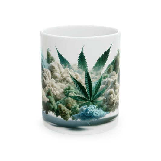 WEED CLOUD - Marijuana Themed Coffee Mug - Perfect Gift for Smokers/Stoners, Marijuana Lover; Wake and Bake Mug - Weed Mug / Stoner Mug