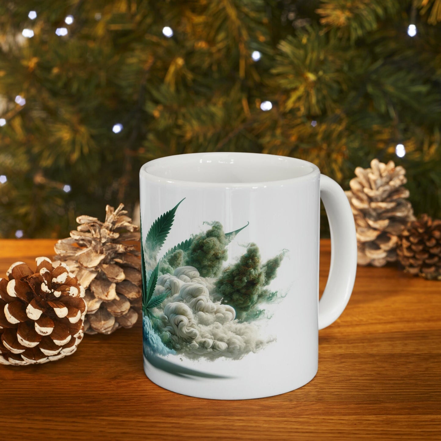WEED CLOUD - Marijuana Themed Coffee Mug - Perfect Gift for Smokers/Stoners, Marijuana Lover; Wake and Bake Mug - Weed Mug / Stoner Mug