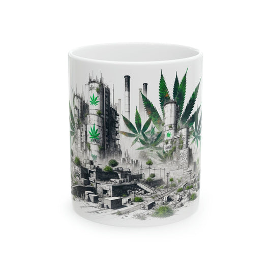 WEED POWER PLANT - Marijuana Themed Coffee Mug - Perfect Gift for Smokers/Stoner, Marijuana Lover; Wake and Bake Mug - Weed Mug / Stoner Mug