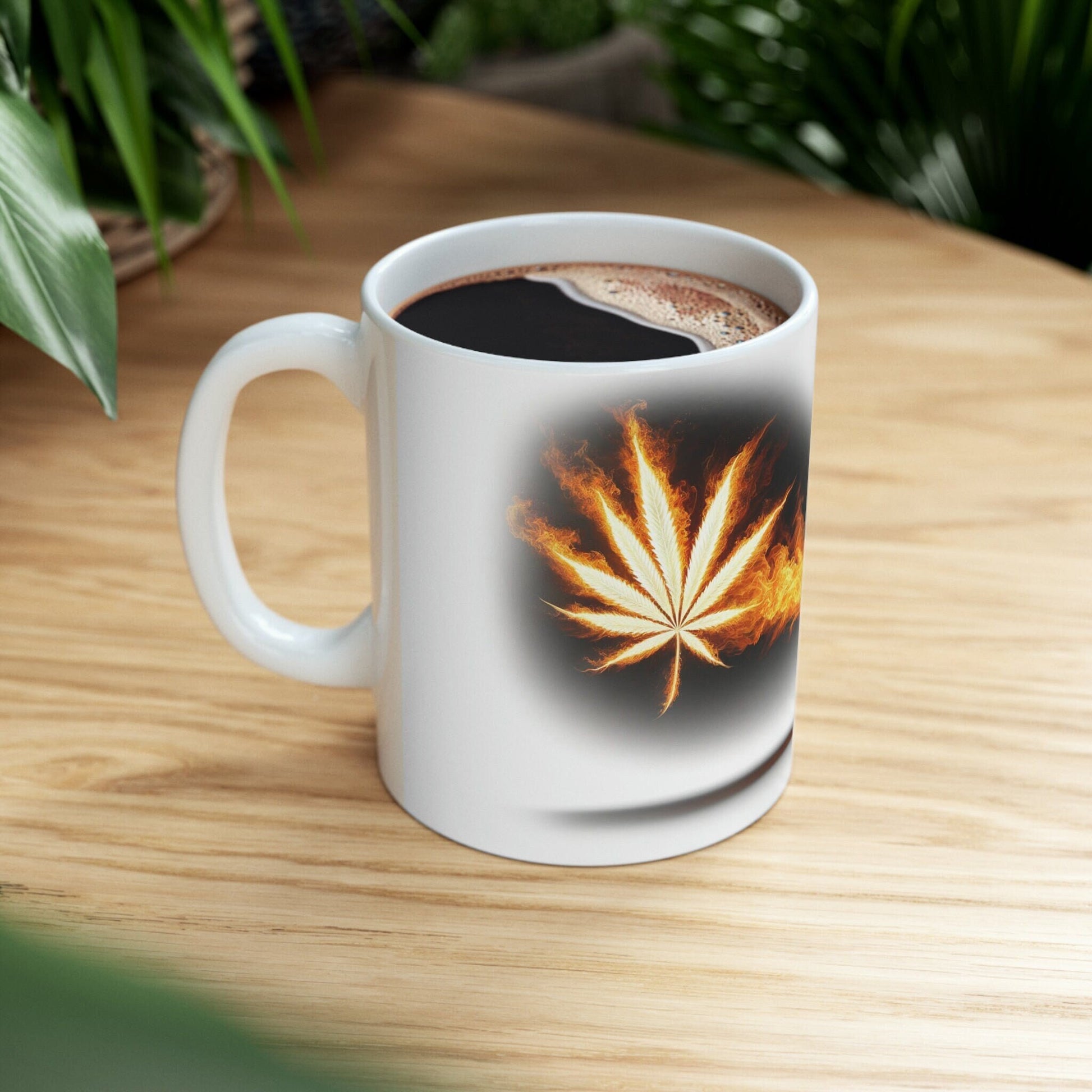 FLAMETHROWER - WEED Themed Coffee Mugs - Perfect Gift for Smokers, Stoners, Marijuana Lover; Wake and Bake Mug - Marijuana Mug / Stoner Mug