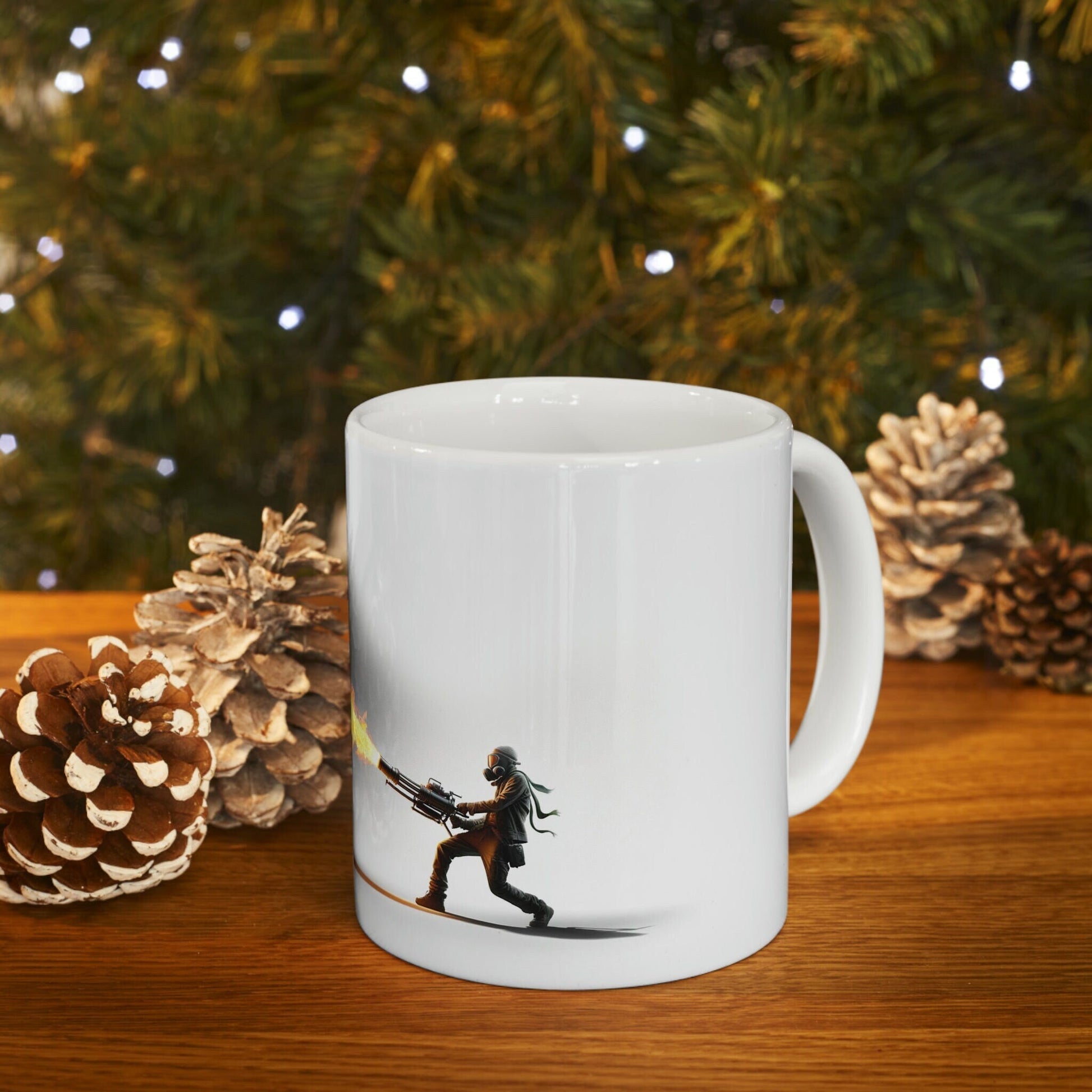 FLAMETHROWER - WEED Themed Coffee Mugs - Perfect Gift for Smokers, Stoners, Marijuana Lover; Wake and Bake Mug - Marijuana Mug / Stoner Mug