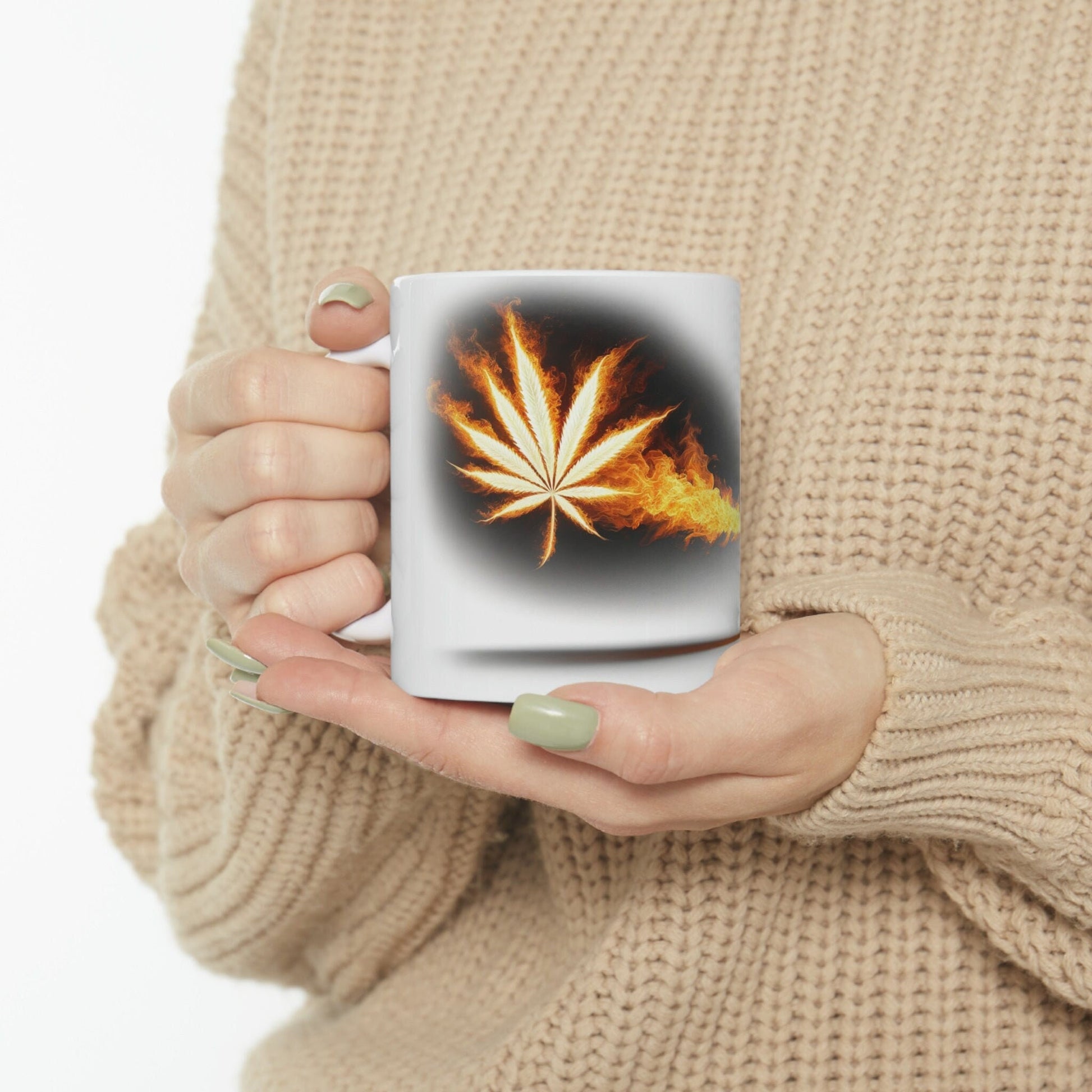 FLAMETHROWER - WEED Themed Coffee Mugs - Perfect Gift for Smokers, Stoners, Marijuana Lover; Wake and Bake Mug - Marijuana Mug / Stoner Mug