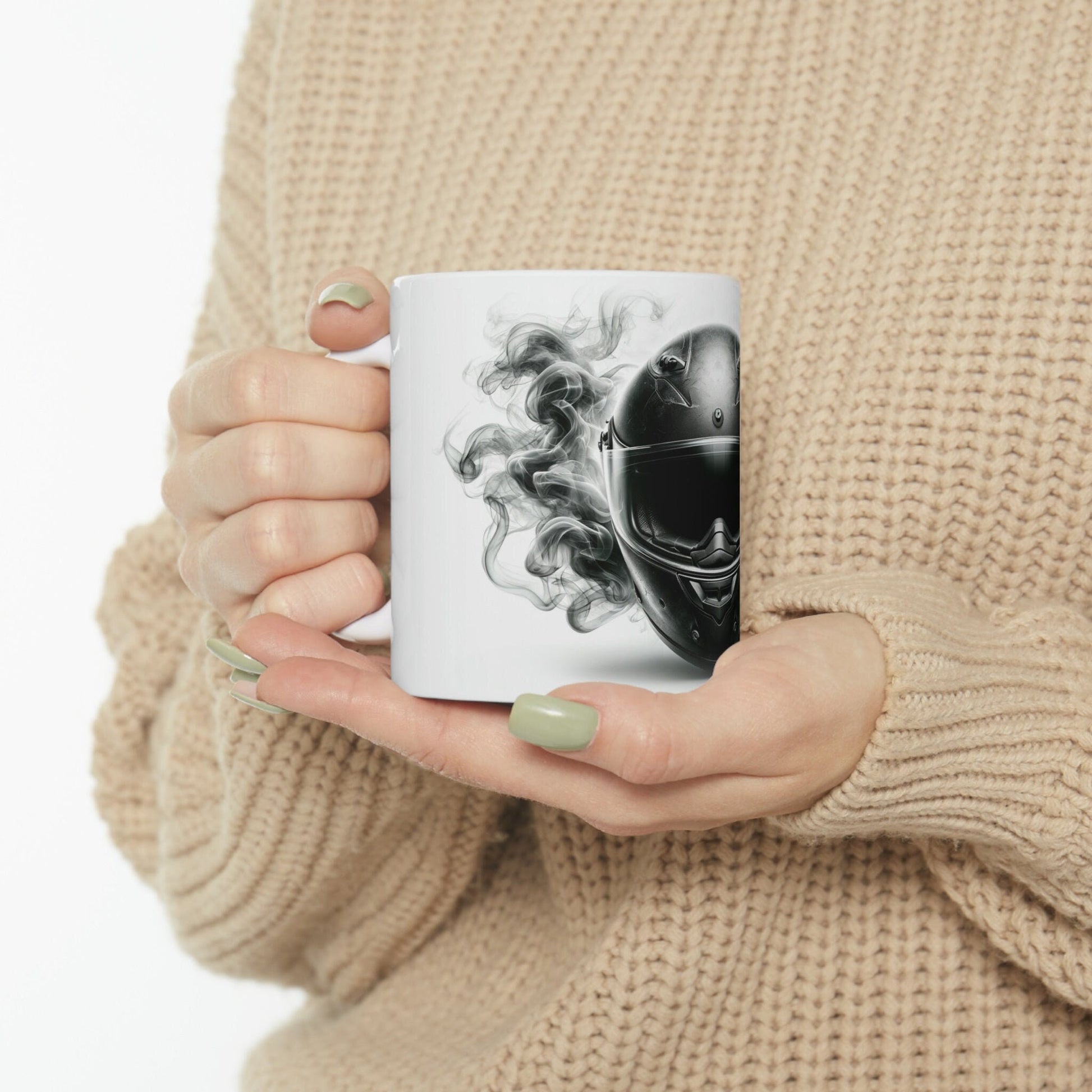 SMOKEY HELMET - WEED Themed Coffee Mugs - Perfect Gift for Smokers, Stoners, Marijuana Lover; Wake and Bake Mug - Marijuana Mug / Stoner Mug