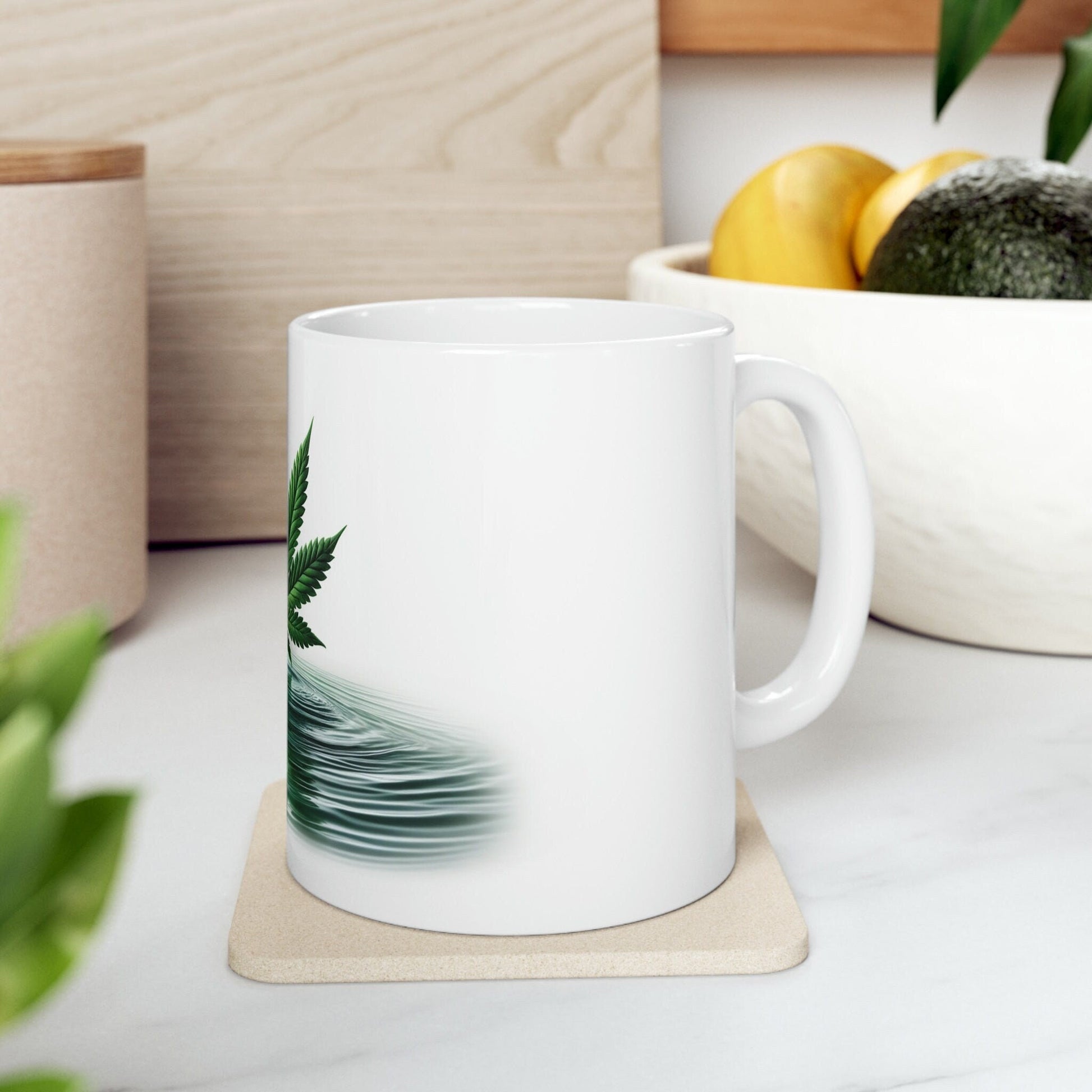 WEED & WATER - Marijuana Themed Coffee Mugs - Perfect Gift for Smokers, Stoners, Marijuana Lovers; Wake and Bake Mug - Weed Mug / Stoner Mug