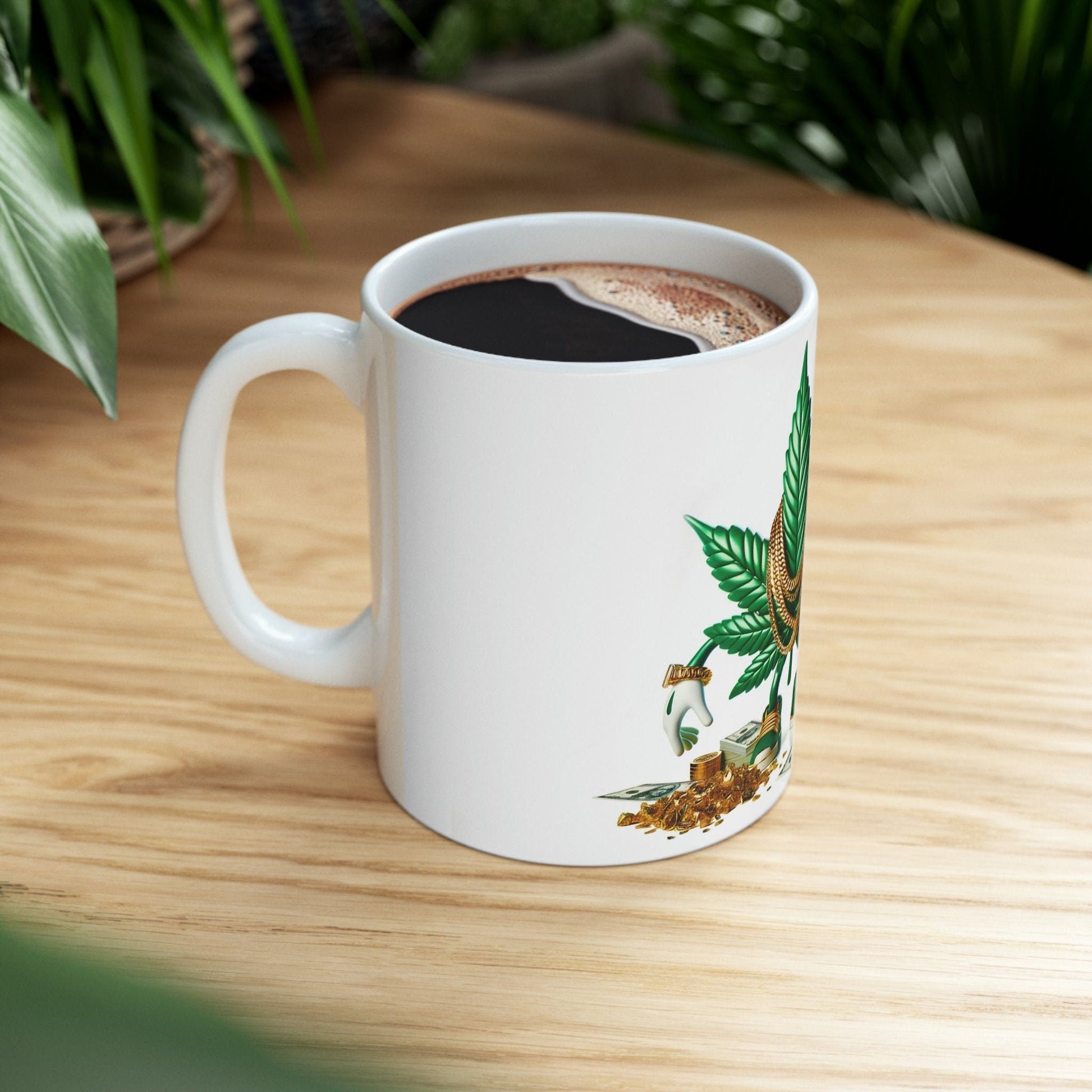 WEED LEAF BOSS - Weed Themed Coffee Mugs - Perfect Gift for Smokers, Stoners, Marijuana Lovers; Wake and Bake Mug, Marijuana Mug, Stoner Mug