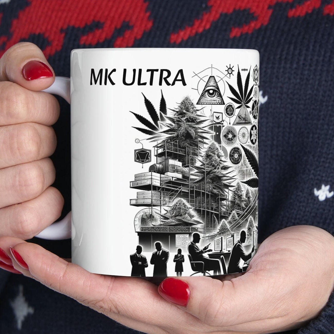 MK ULTRA - WEED Strain Themed Coffee Mugs - Perfect Gift for Smokers, Stoners, Marijuana Lovers; Wake and Bake Essentials