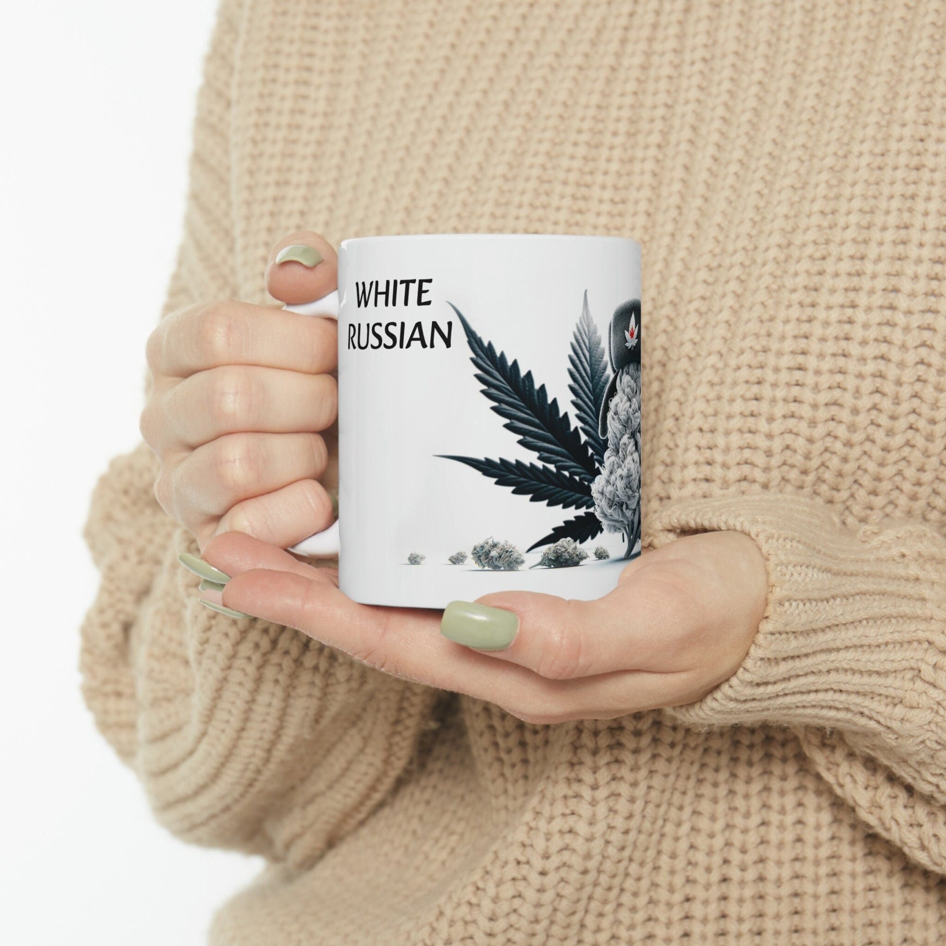 WHITE RUSSIAN - WEED Strain Themed Coffee Mugs - Perfect Gift for Smokers, Stoners, Marijuana Lovers; Wake and Bake Essentials